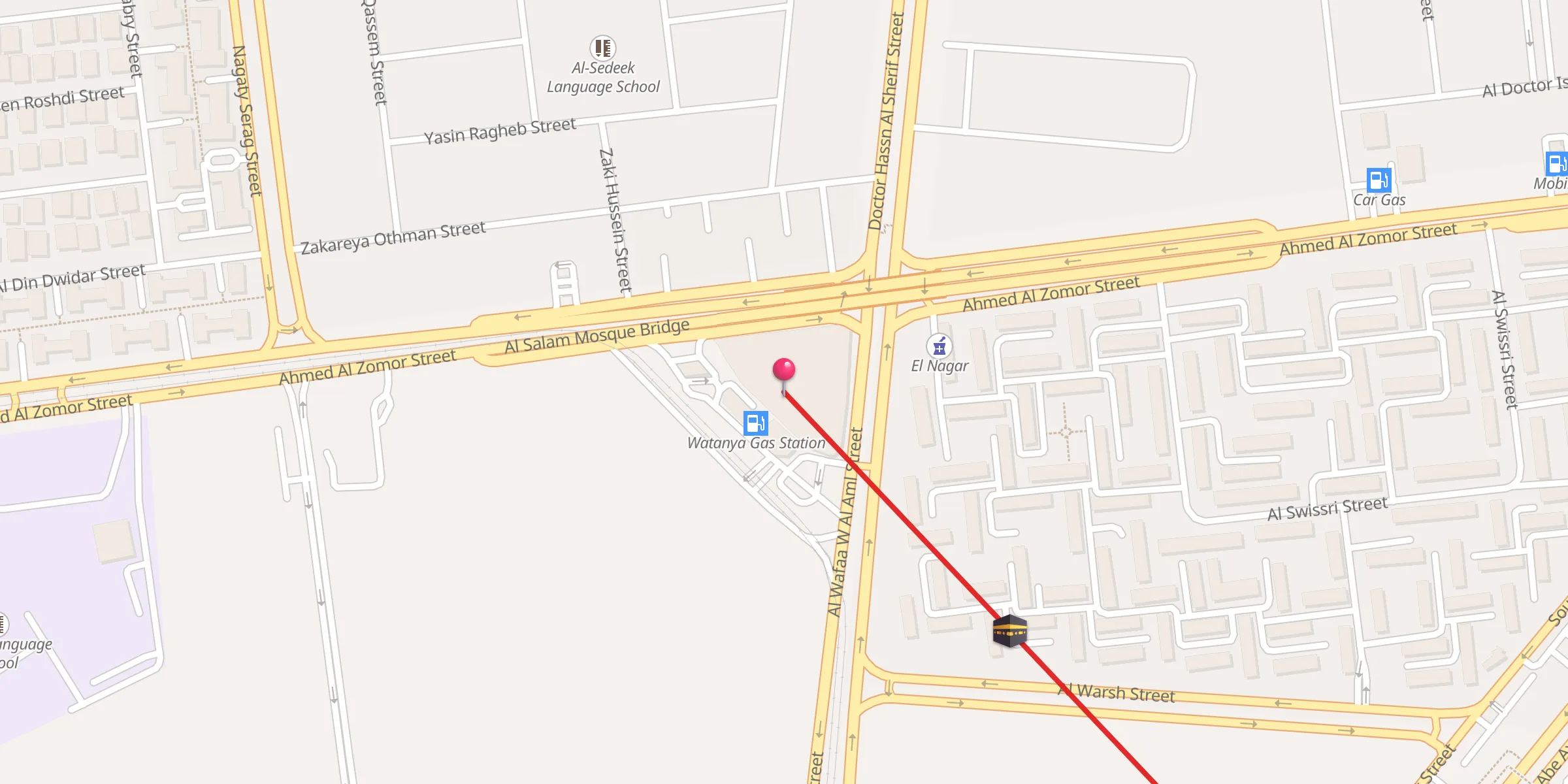 Carte de localisation : مسجد السلام
