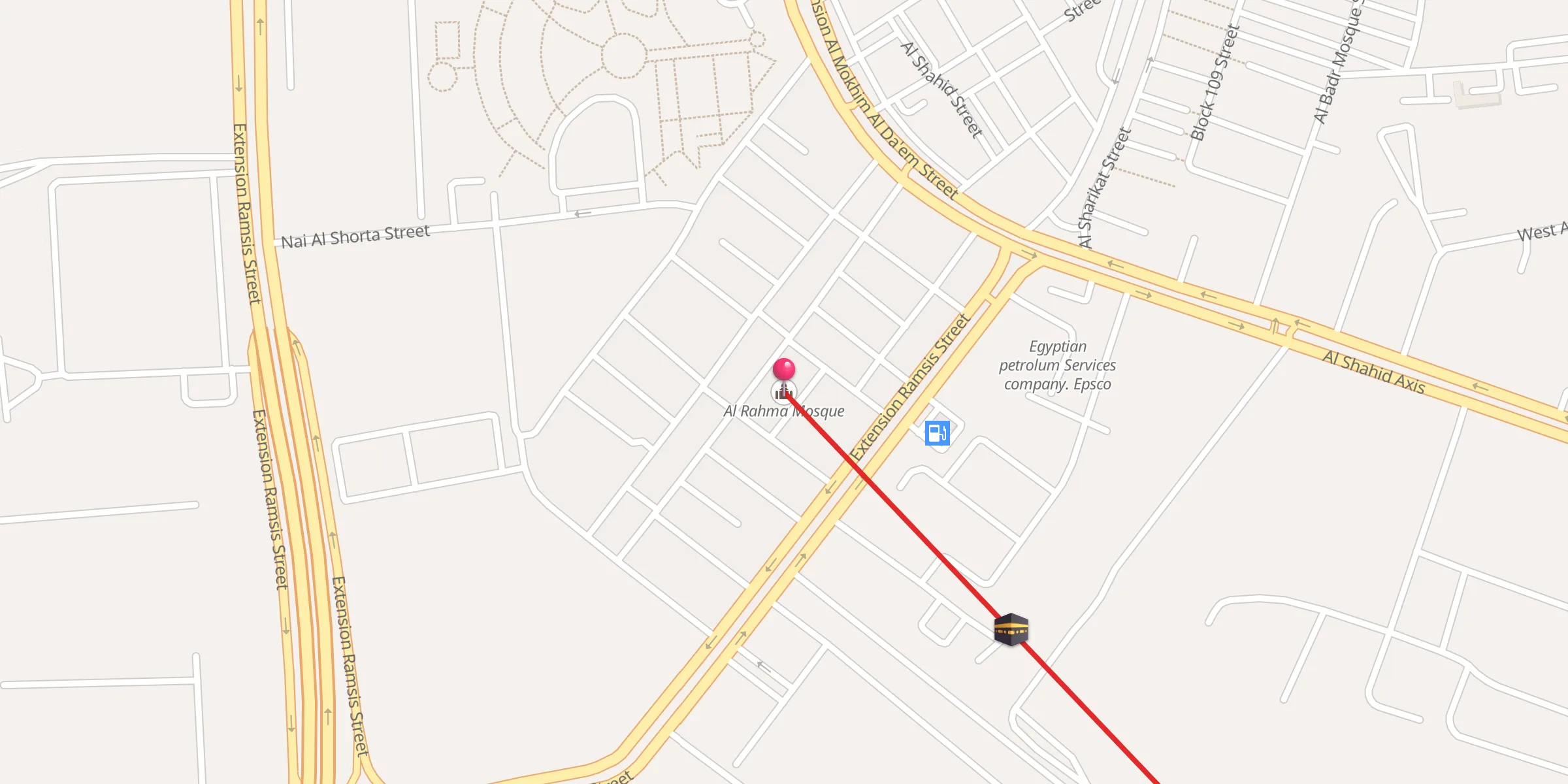 Carte de localisation : Al Rahma Mosque