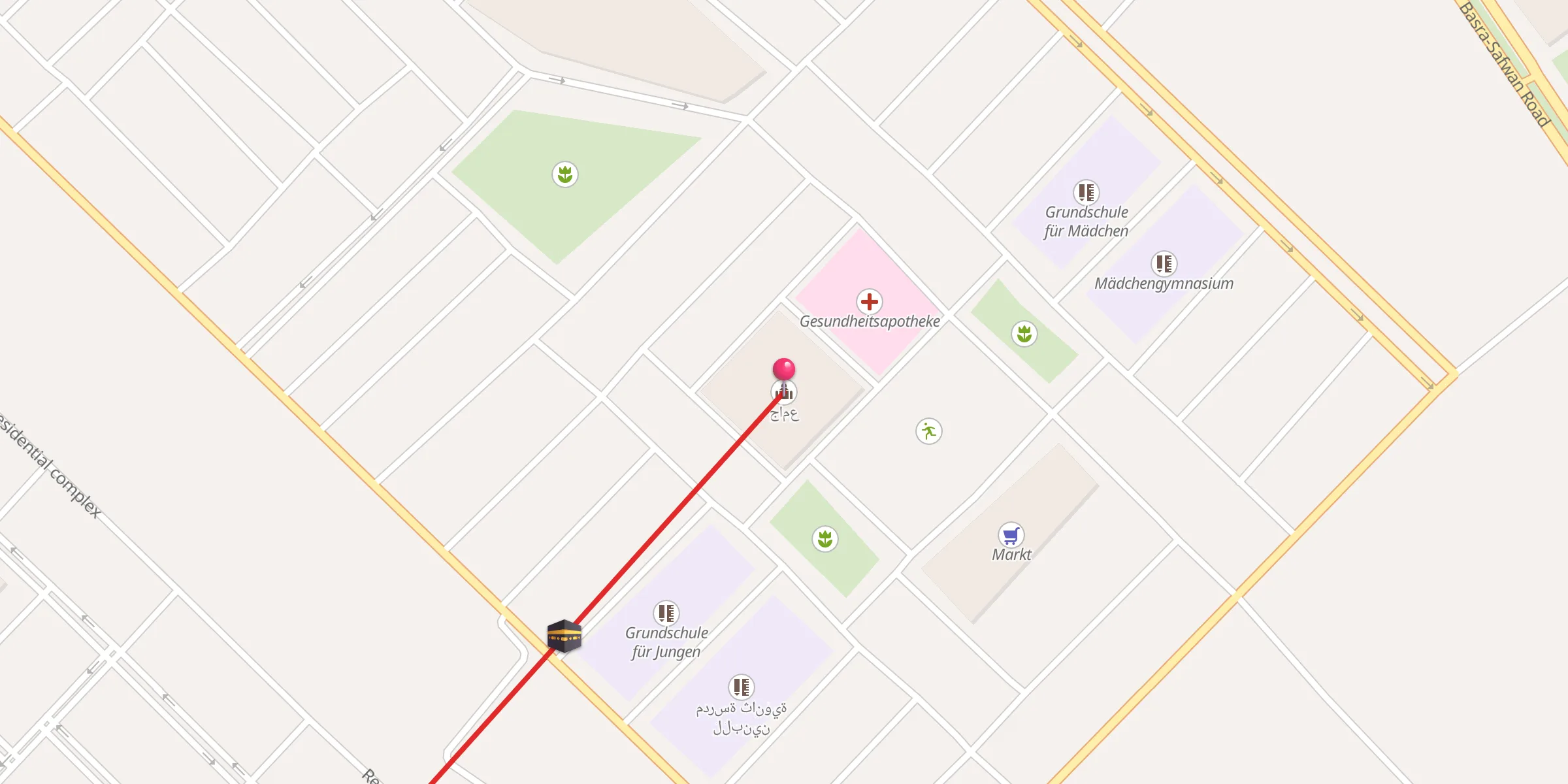 Carte de localisation : جامع