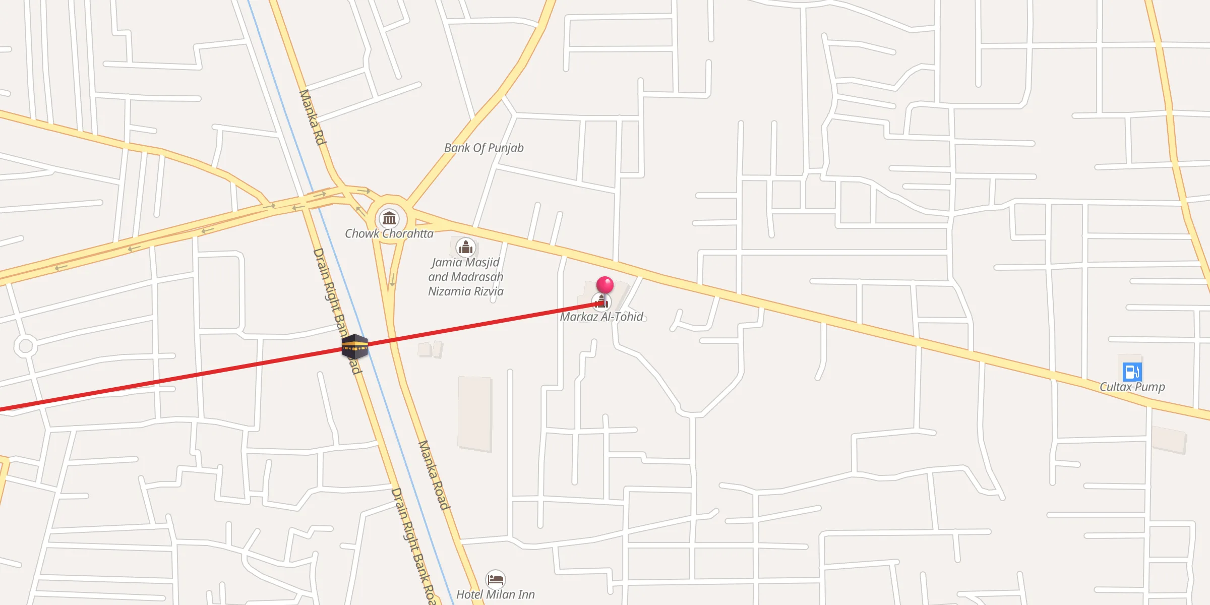 Carte de localisation : مرکز التوحید الحدیث