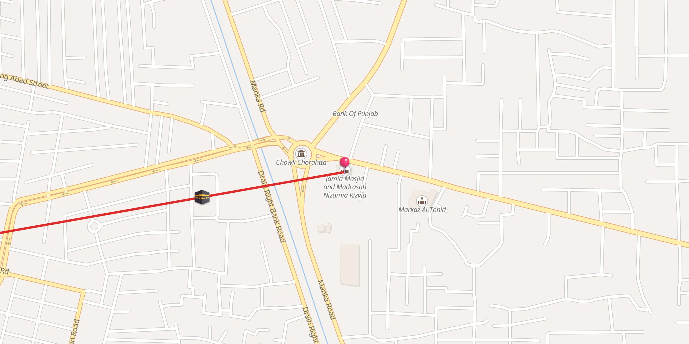 Carte de localisation : جامع مسجد و مدرسہ نظامیہ رضویہ
