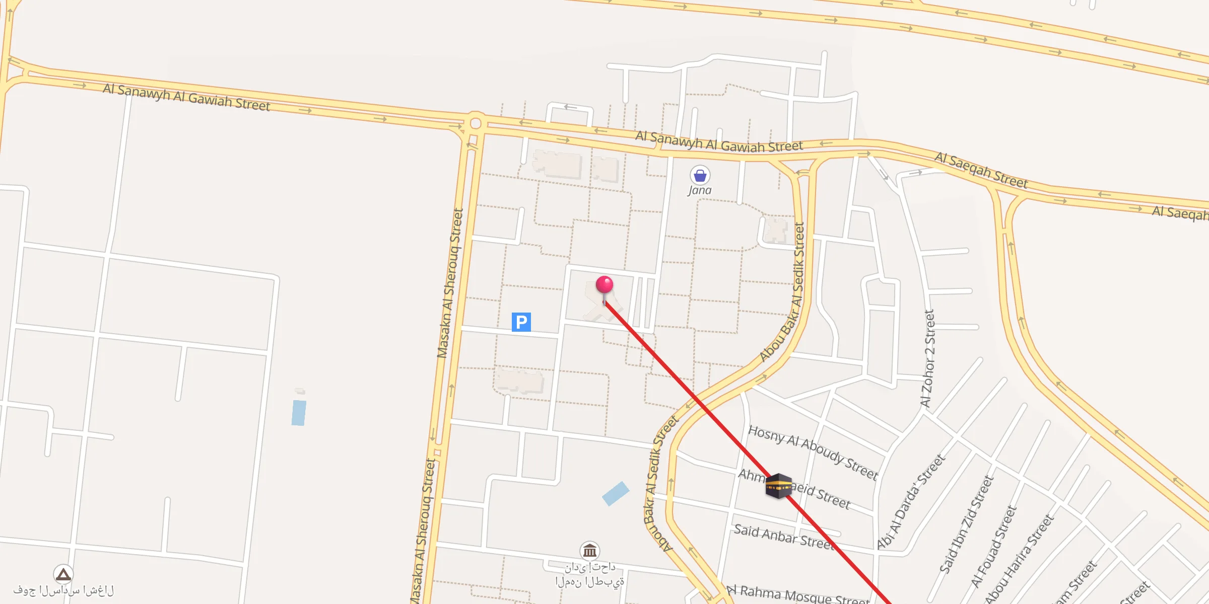Carte de localisation : Riyad Al Ganna