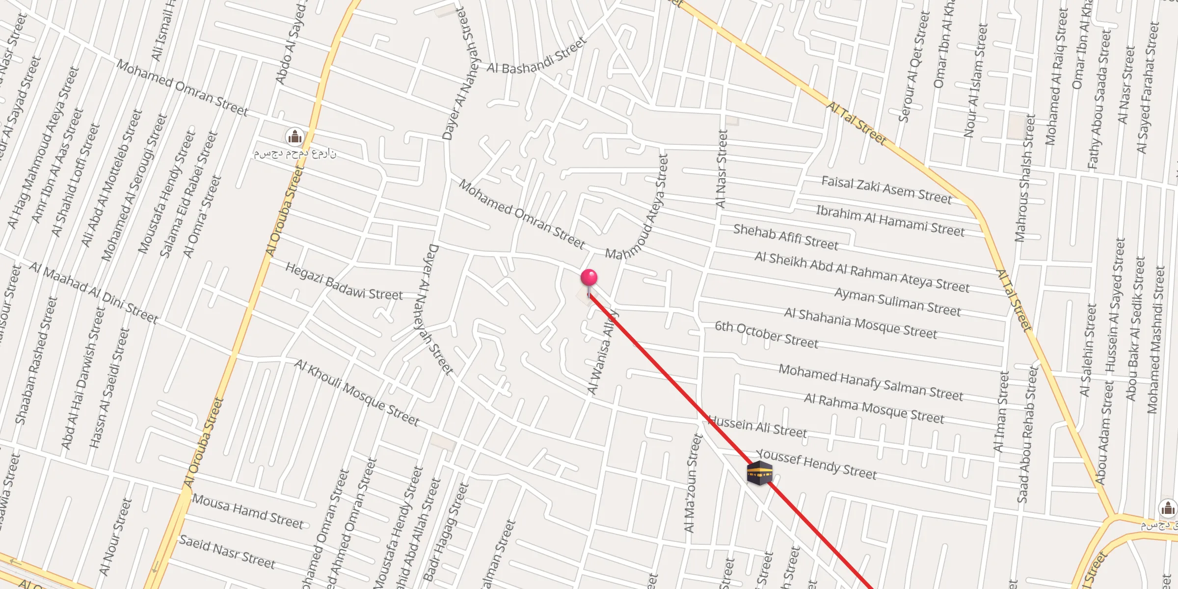 Carte de localisation : Al Salmaneya Mosque