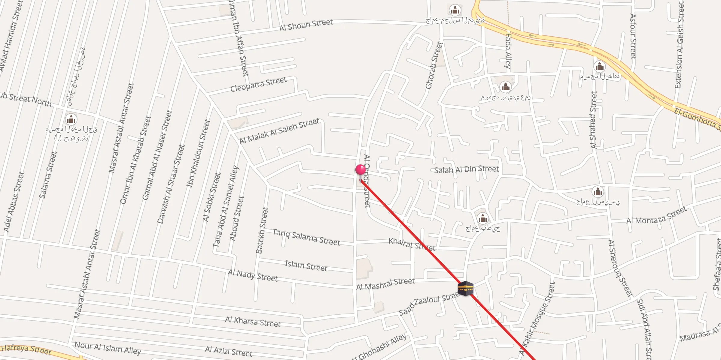 Carte de localisation : مسجد الجمعيه الشرعيه
