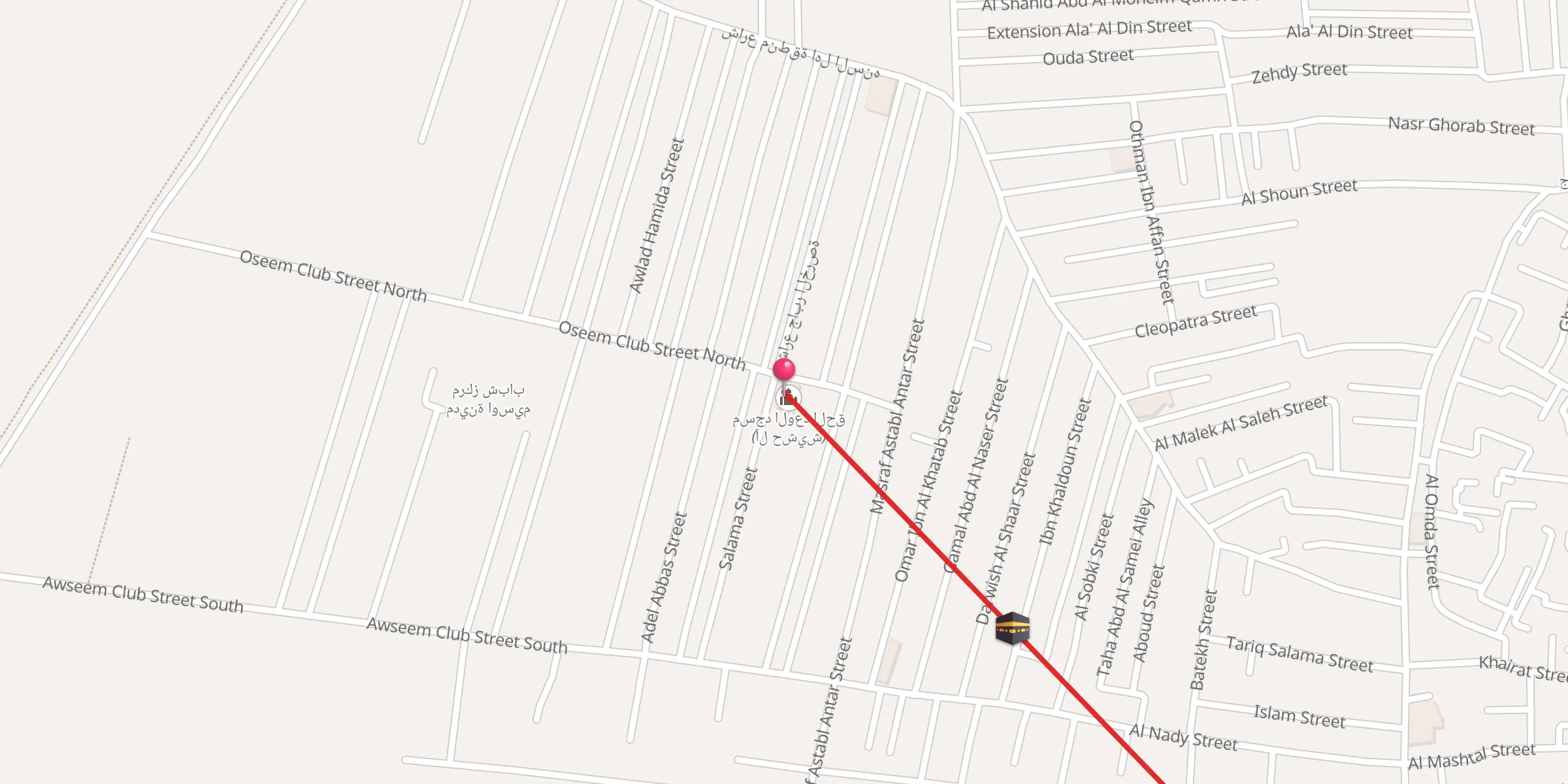Carte de localisation : مسجد الوعد الحق (آل حشيش)