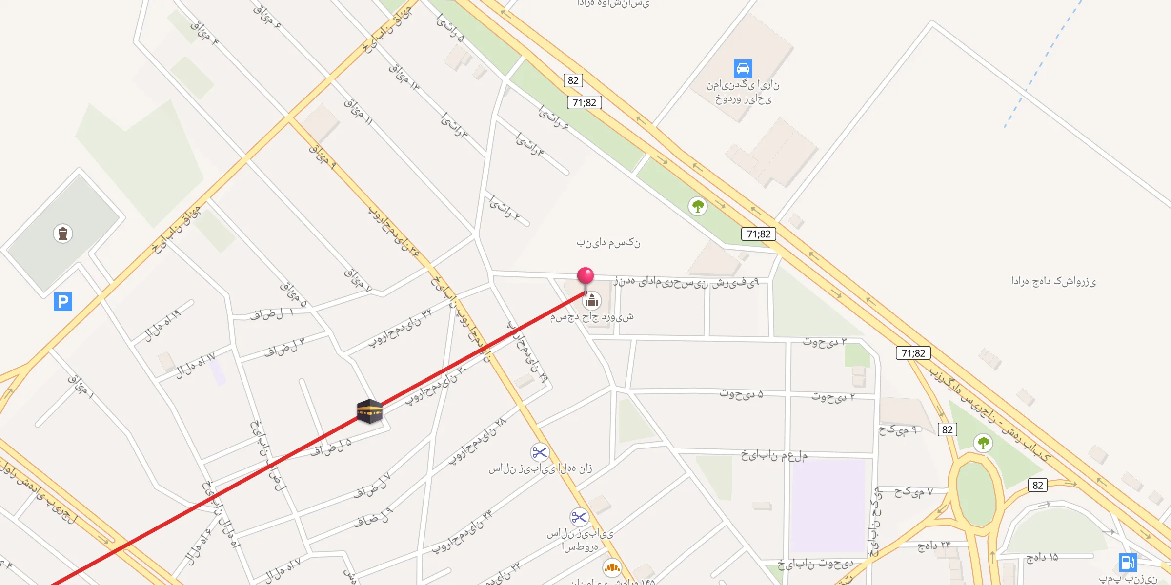 Carte de localisation : مسجد حاج درویش
