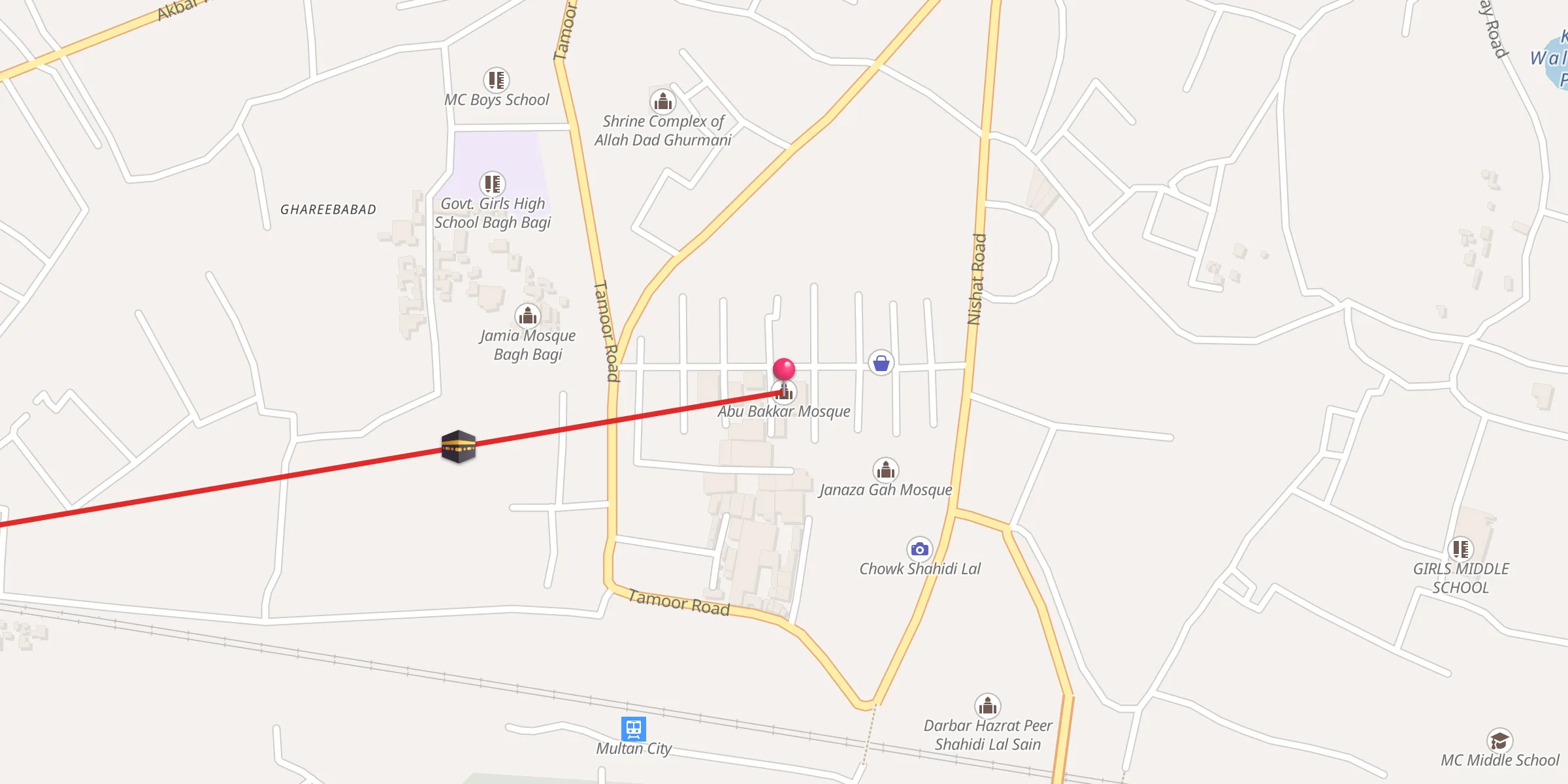Carte de localisation : Abu Bakkar Mosque
