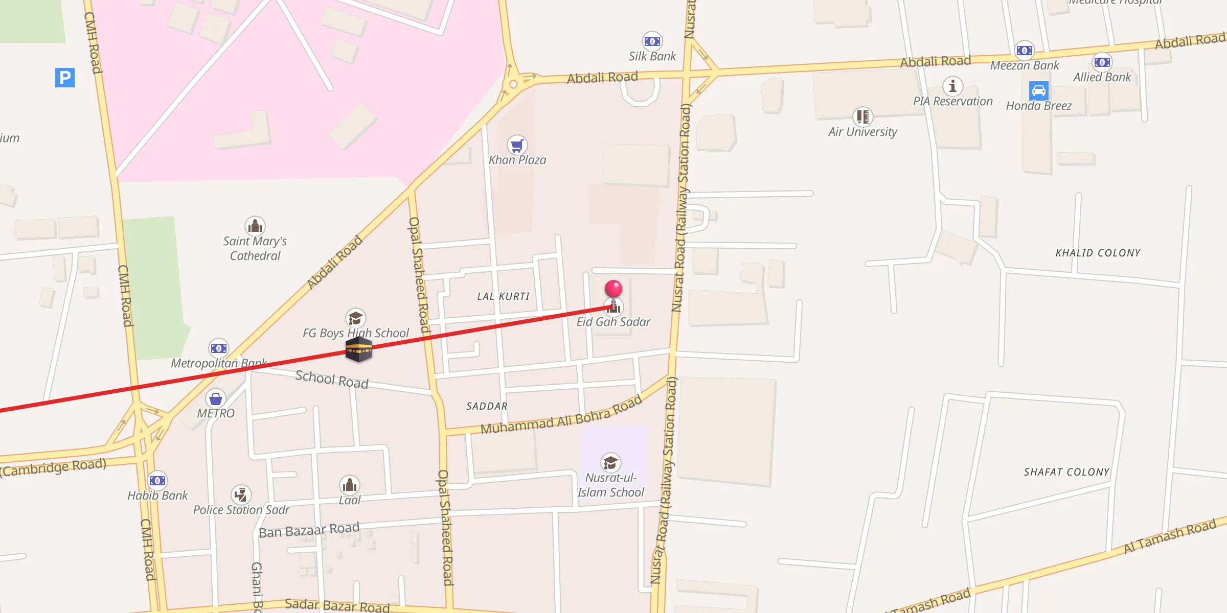 Carte de localisation : Eid Gah Sadar