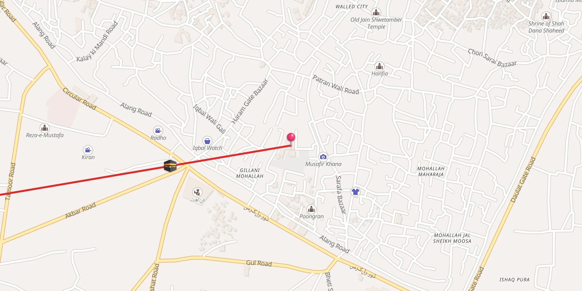 Carte de localisation : Hafiz Muhammad Jamaluddin Musa Pak