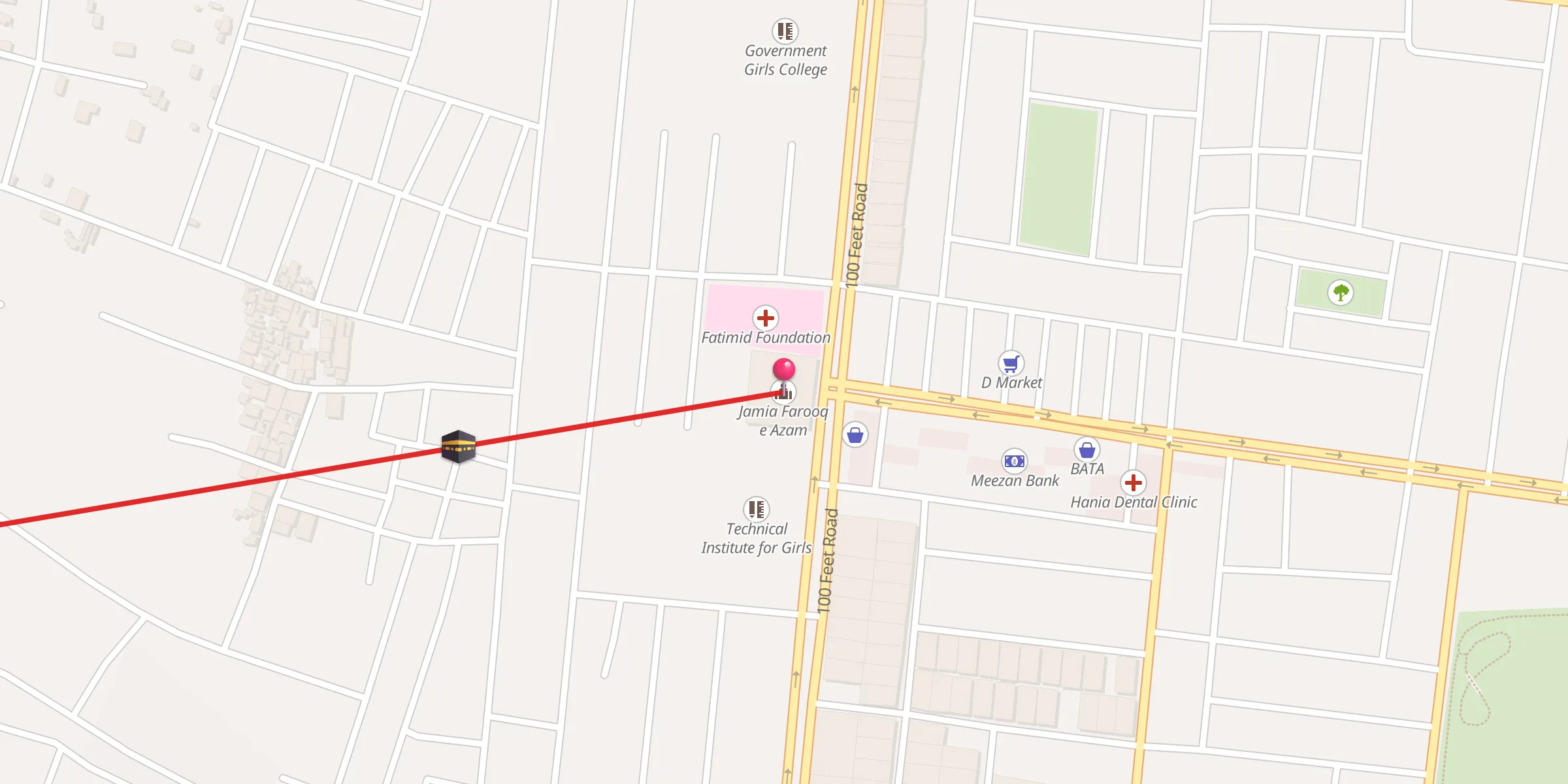 Carte de localisation : Jamia Farooq e Azam