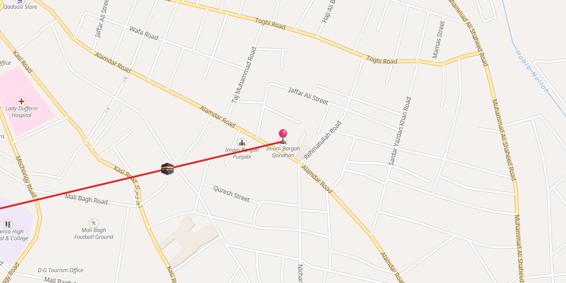 Carte de localisation : Imam Bargah Qandhari