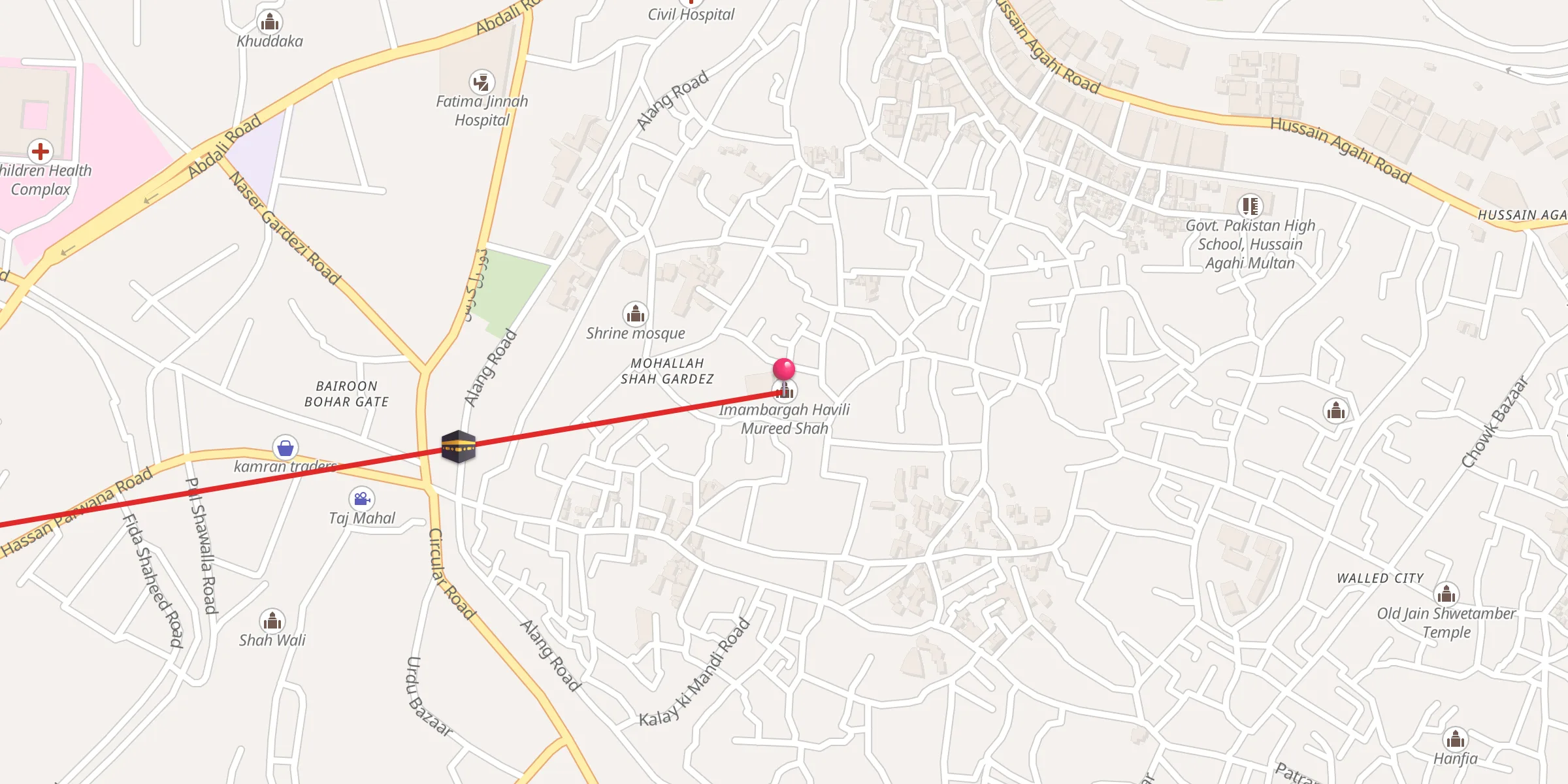 Carte de localisation : Imambargah Havili Mureed Shah