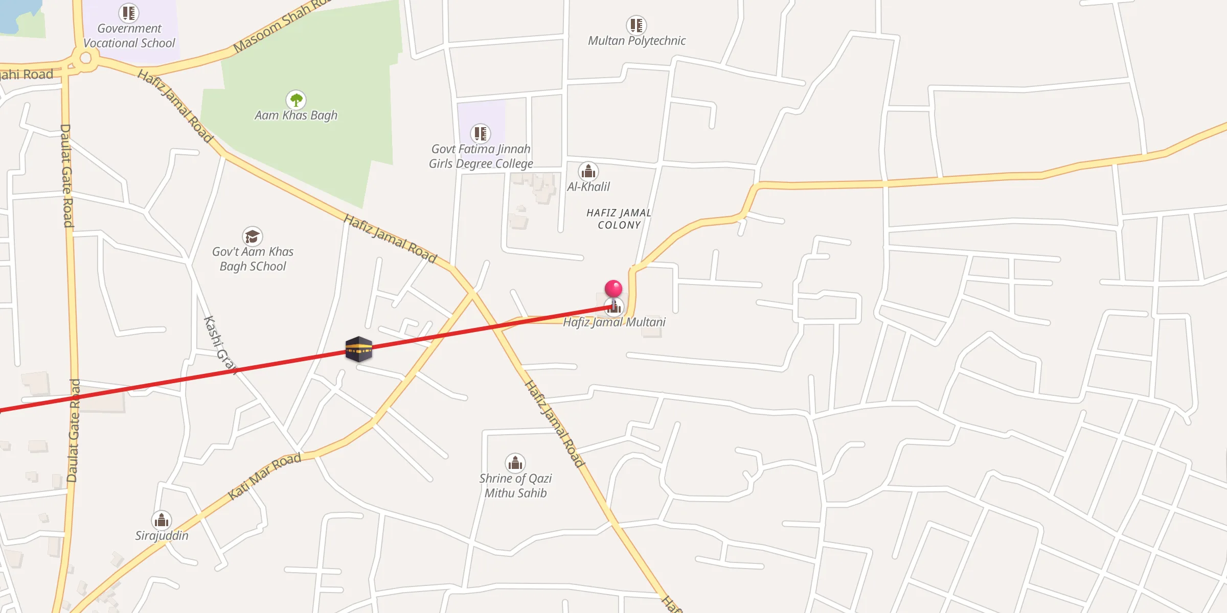 Carte de localisation : Hafiz Jamal Multani