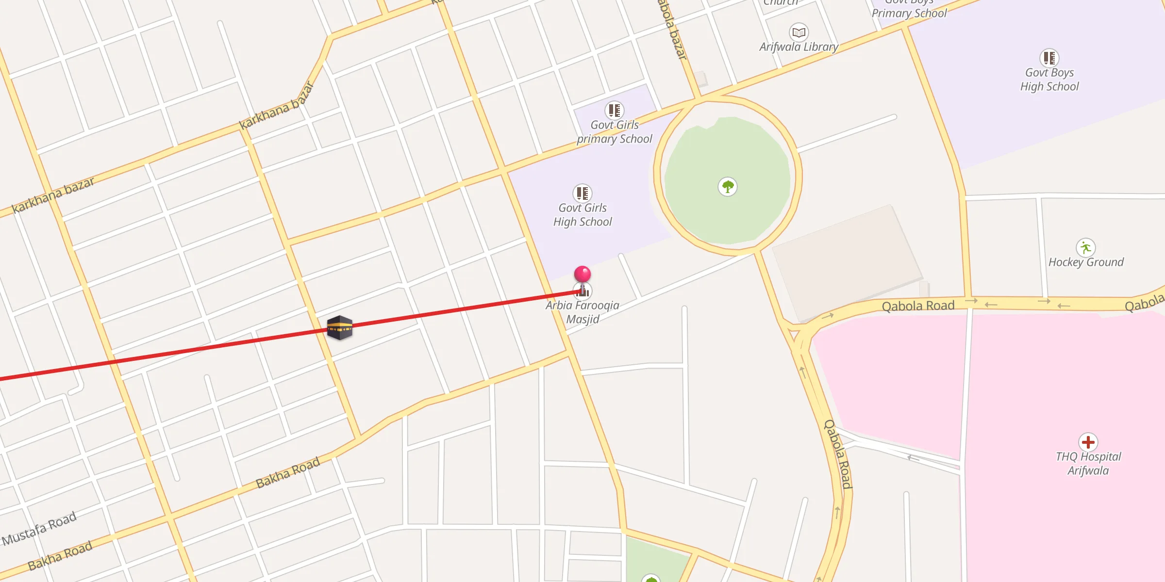 Carte de localisation : Arbia Farooqia Masjid