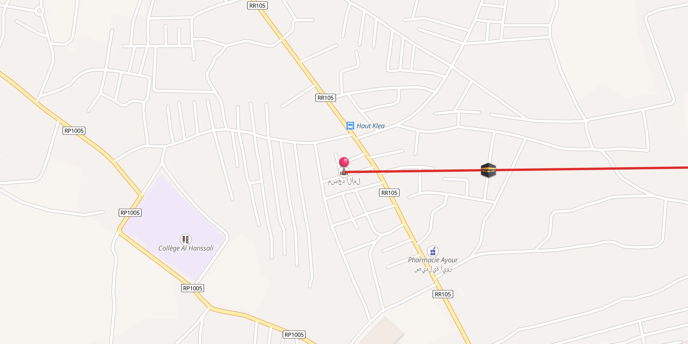 Carte de localisation : مسجد الأمل