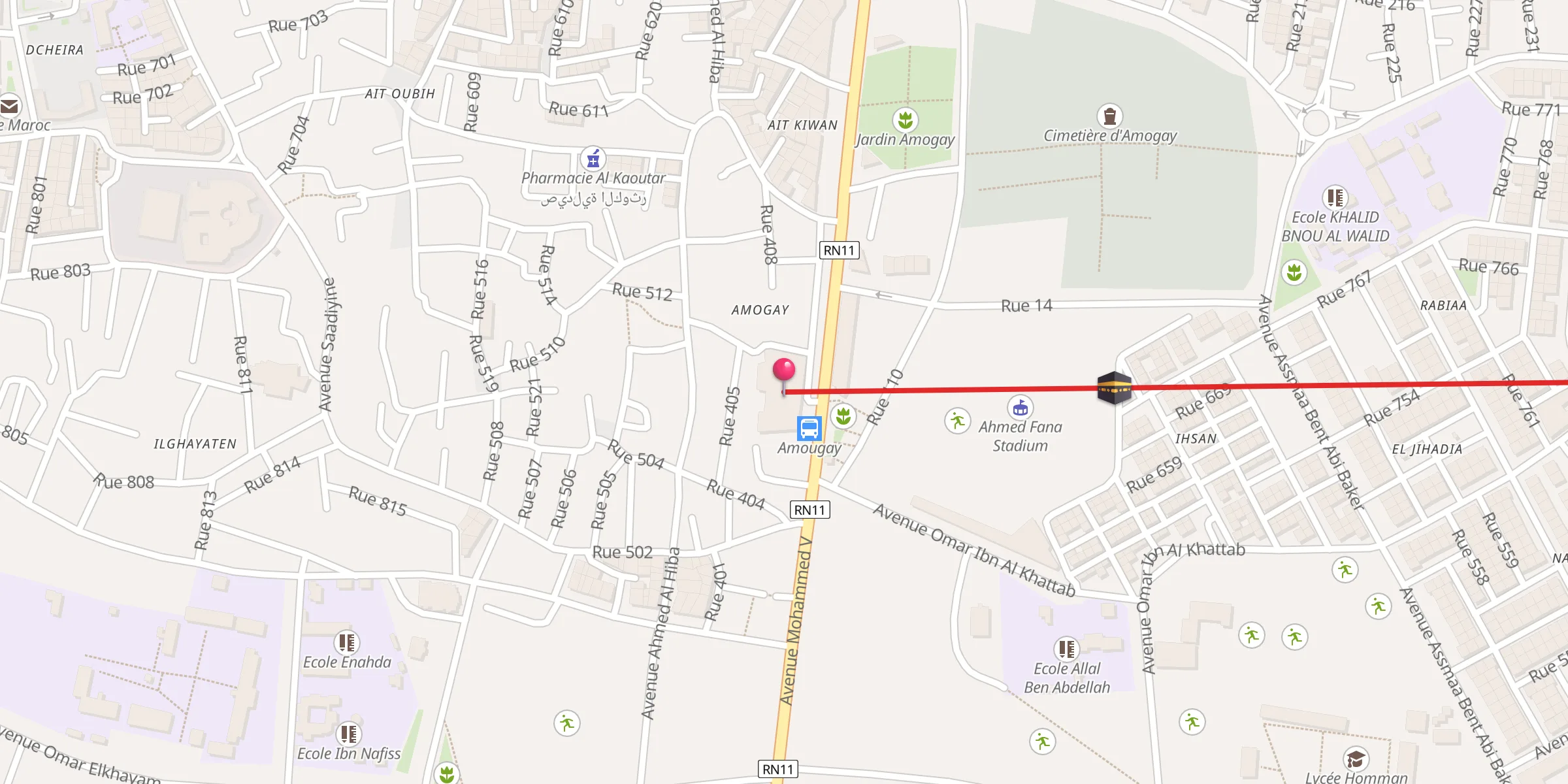 Carte de localisation : مسجد أموكاي