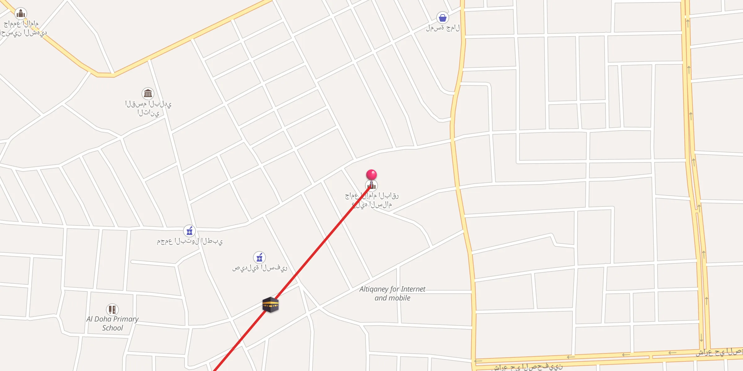 Carte de localisation : جامع الإمام الباقر عليه السلام