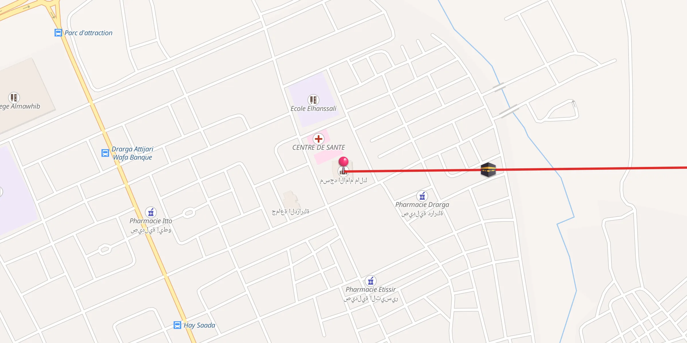 Carte de localisation : مسجد الامام مالك