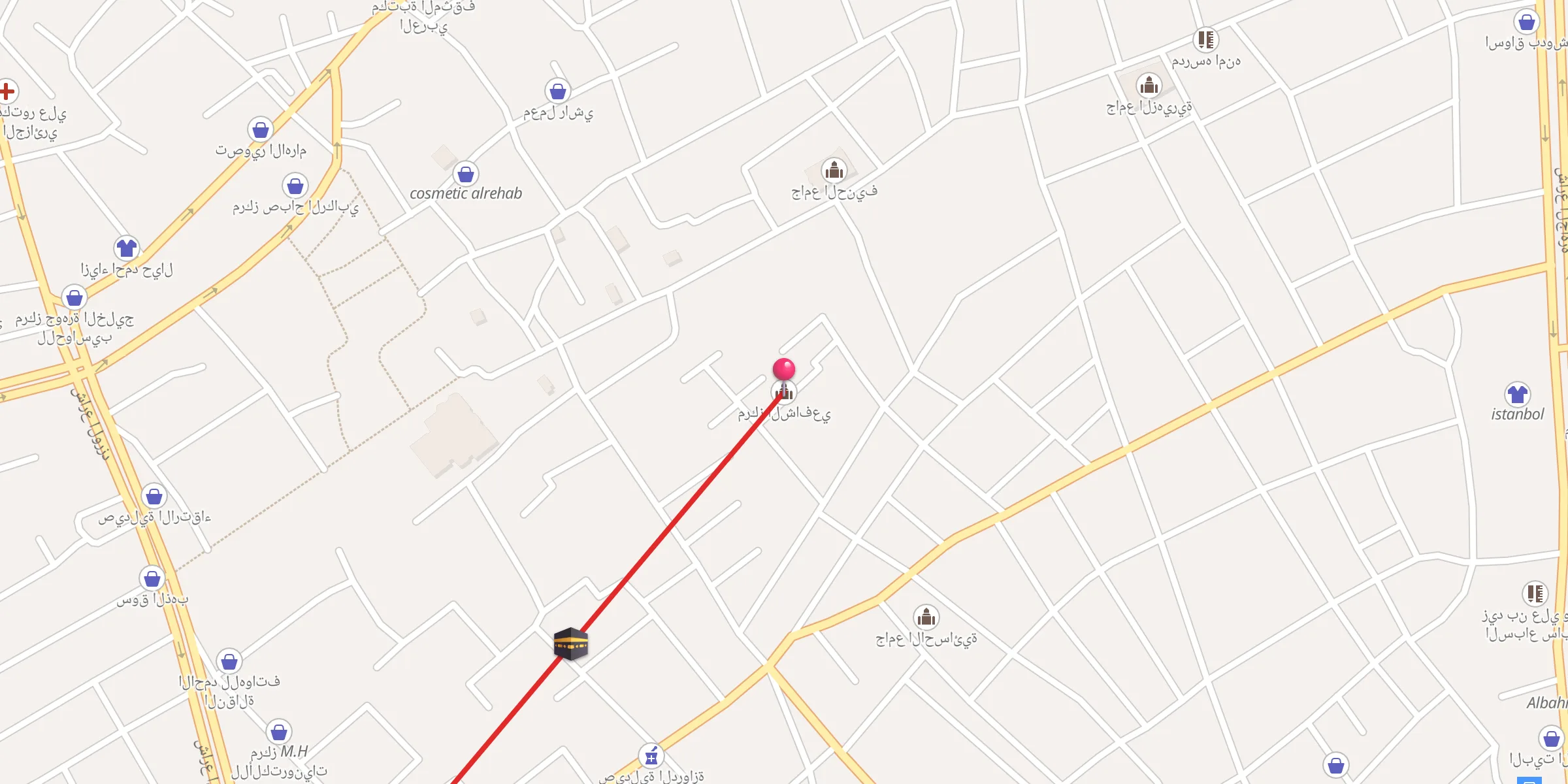Carte de localisation : مركز الشافعي