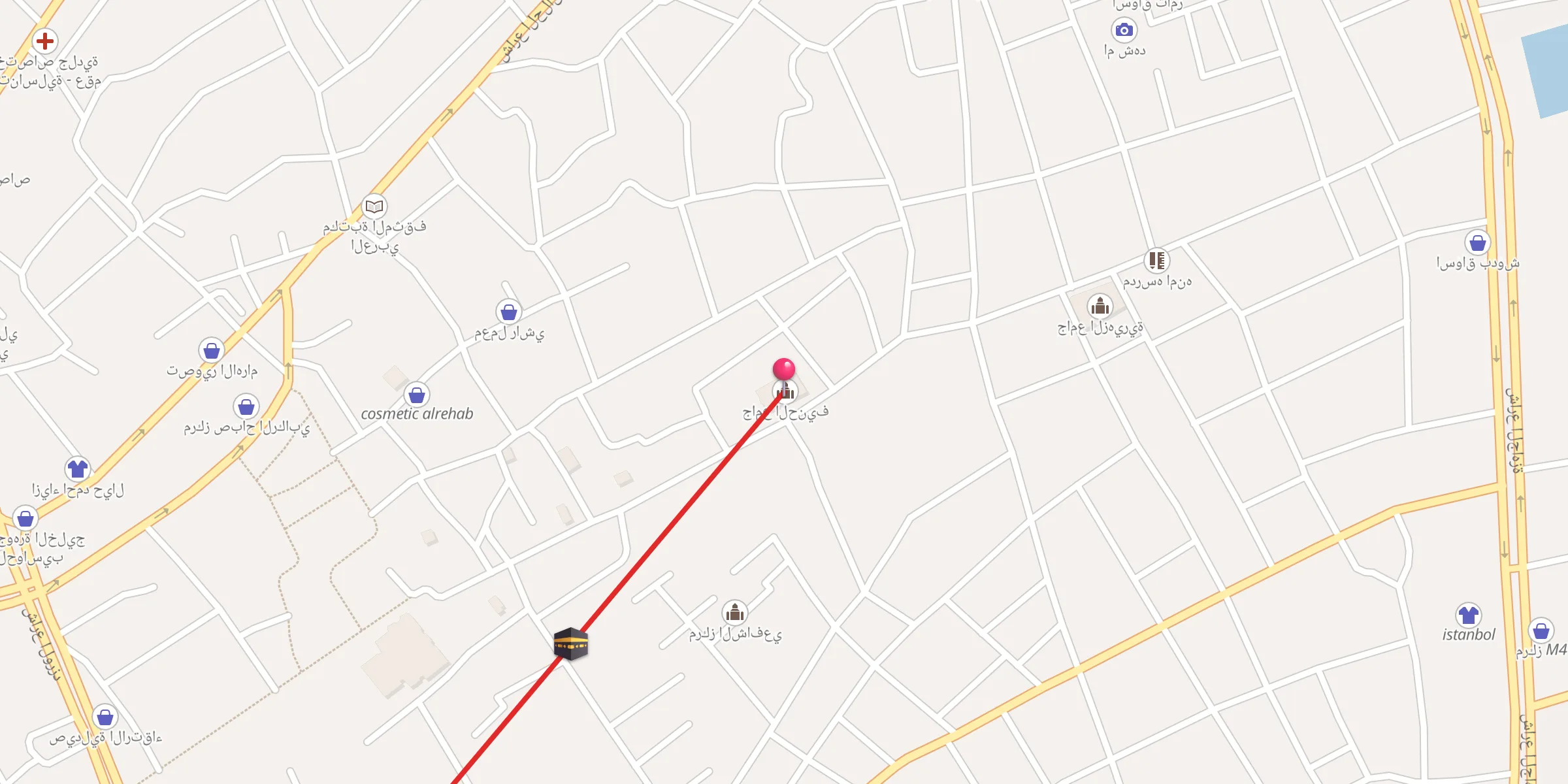 Carte de localisation : جامع الحنيف