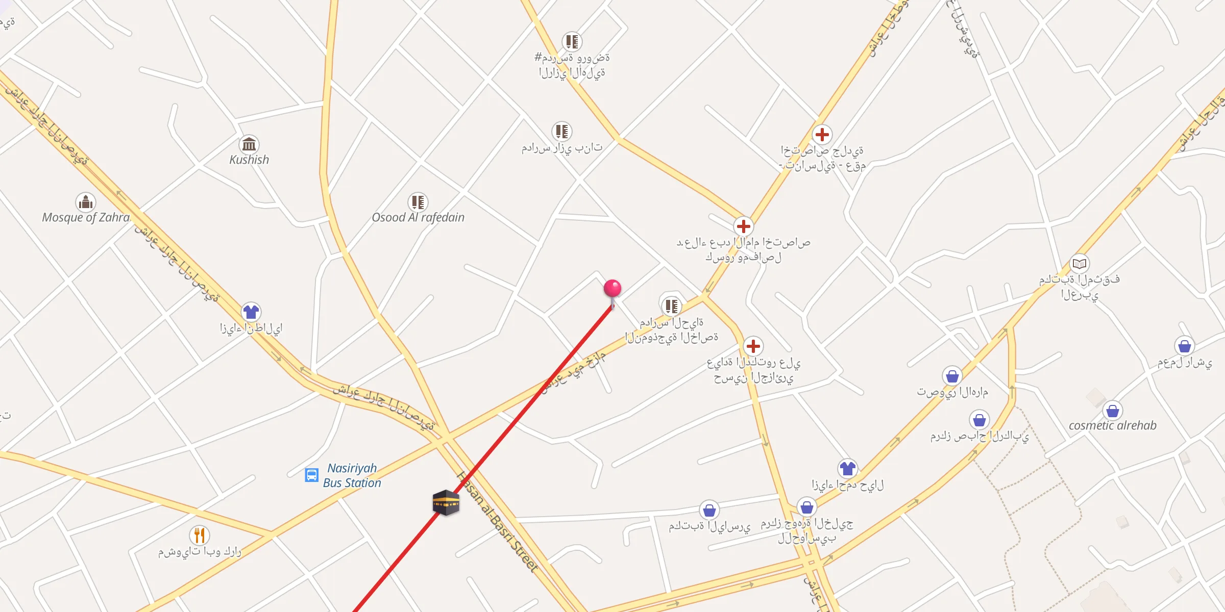 Carte de localisation : جامع المزروع