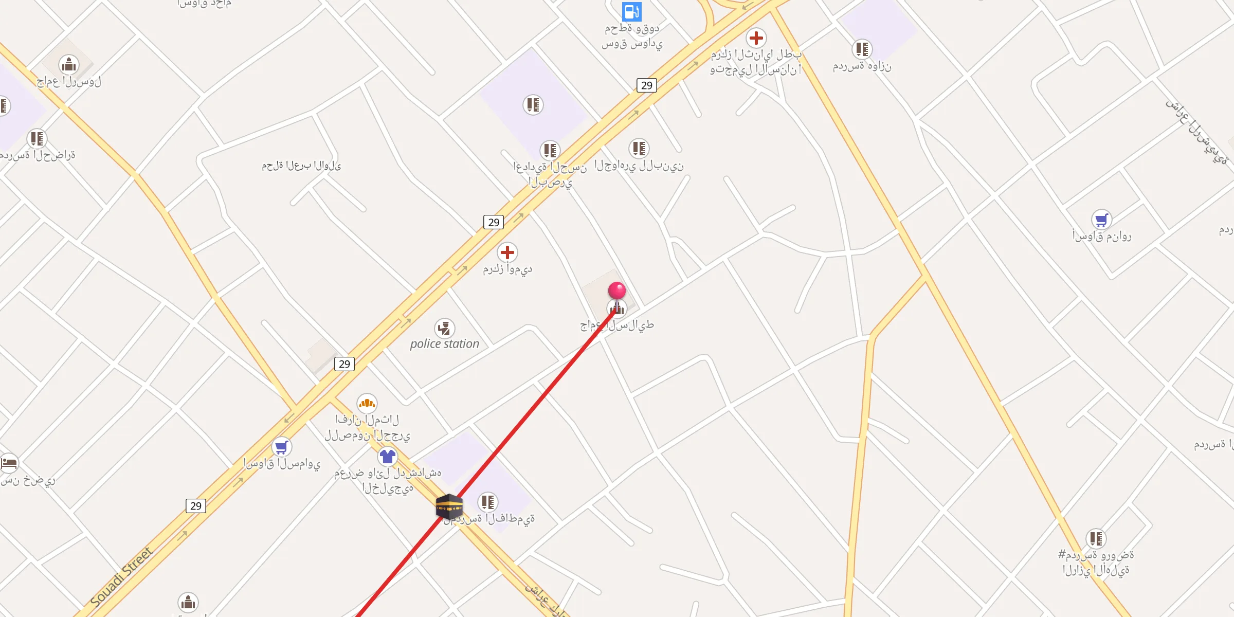 Carte de localisation : جامع السلايط