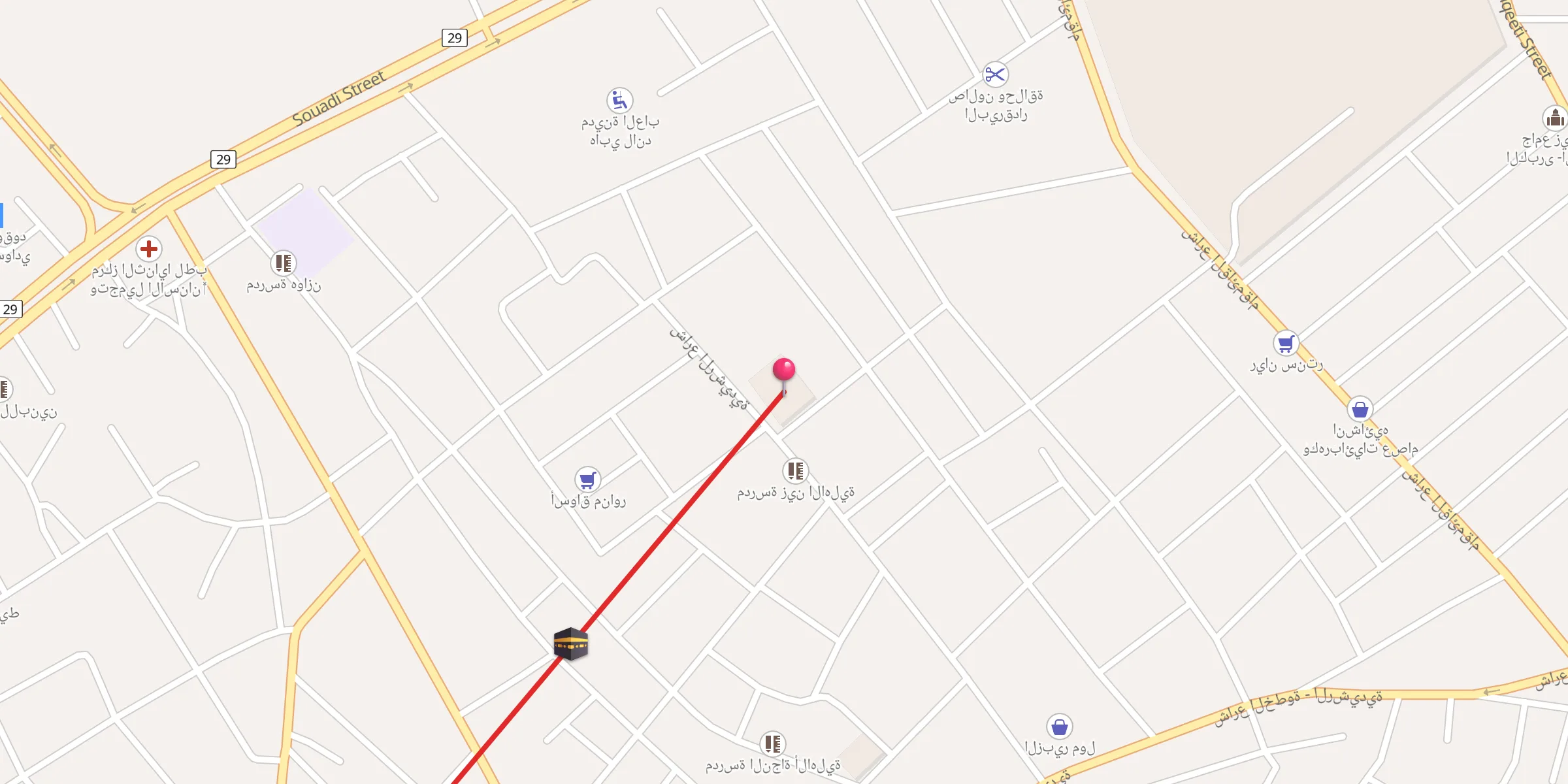 Carte de localisation : جامع المزروع