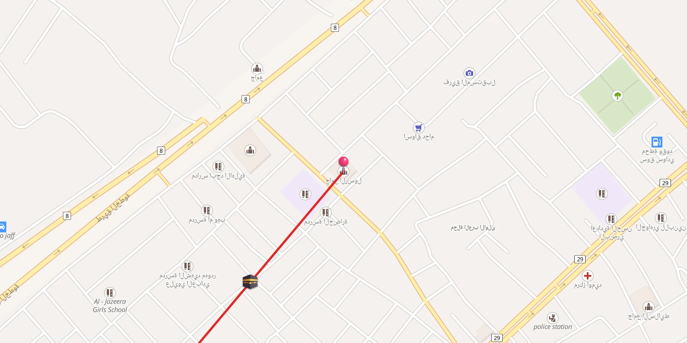 Carte de localisation : جامع الرسول