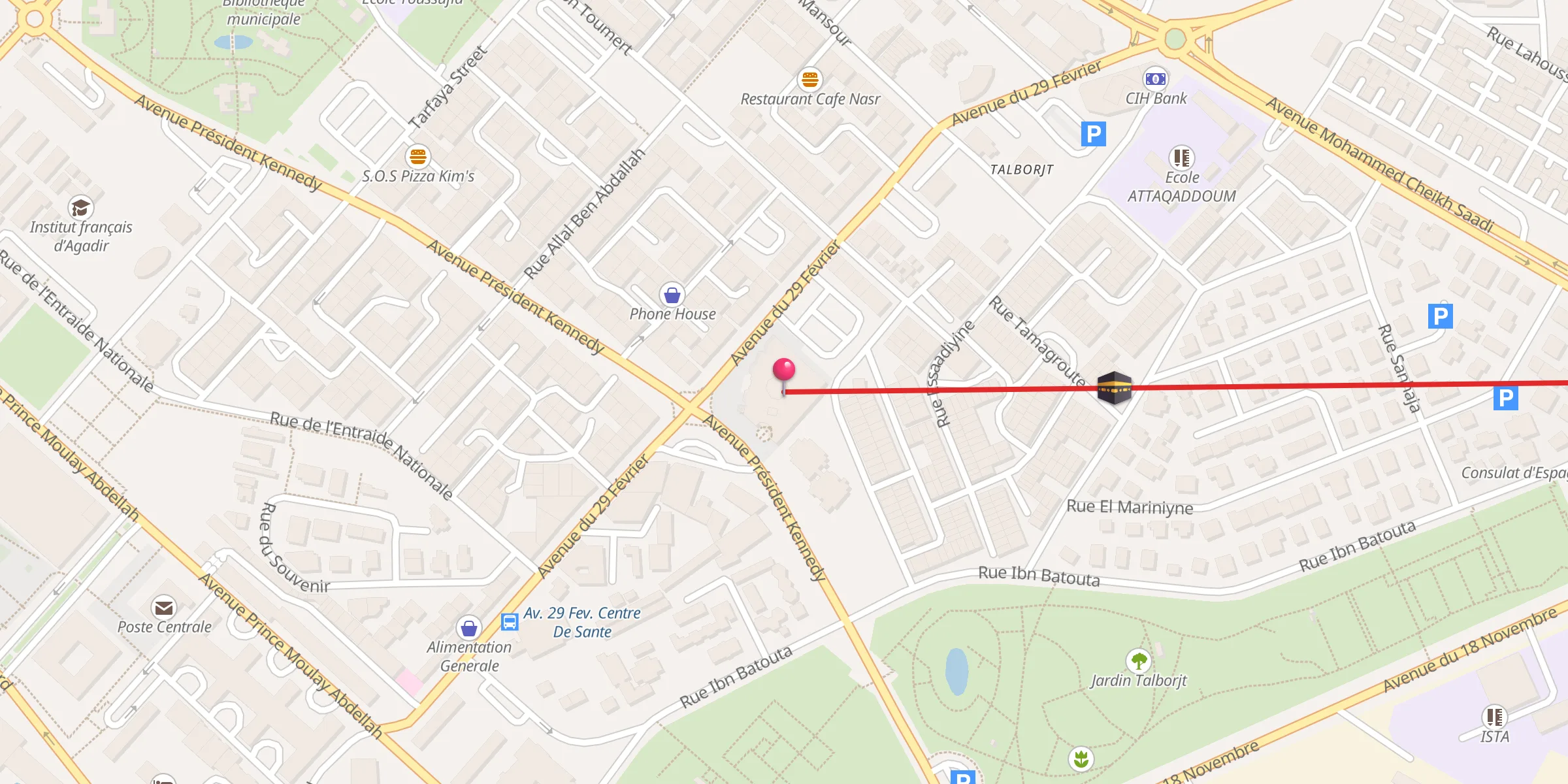 Carte de localisation : Mosquée Mohamed V