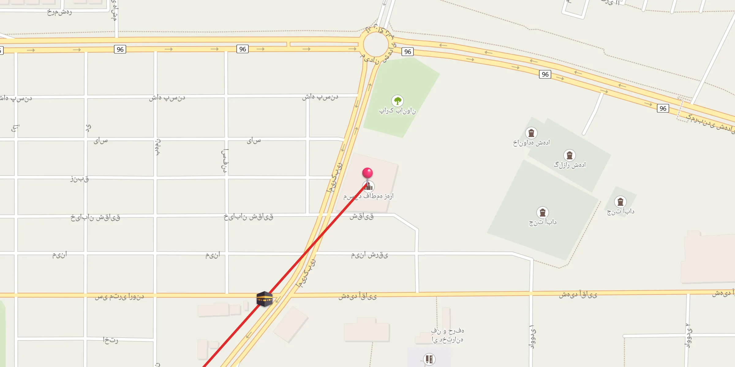 Carte de localisation : مسجد فاطمه زهرا