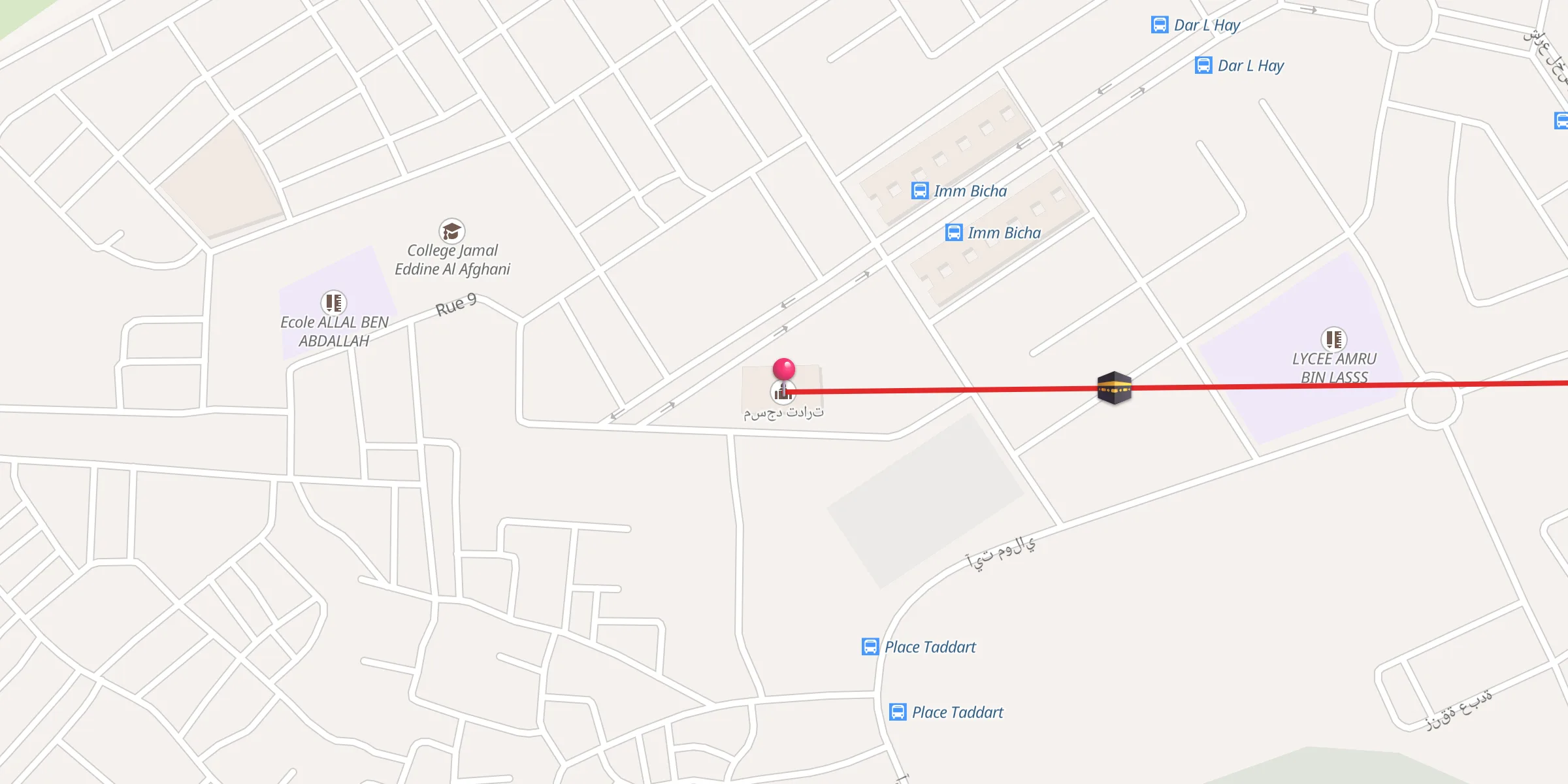 Carte de localisation : مسجد تدارت