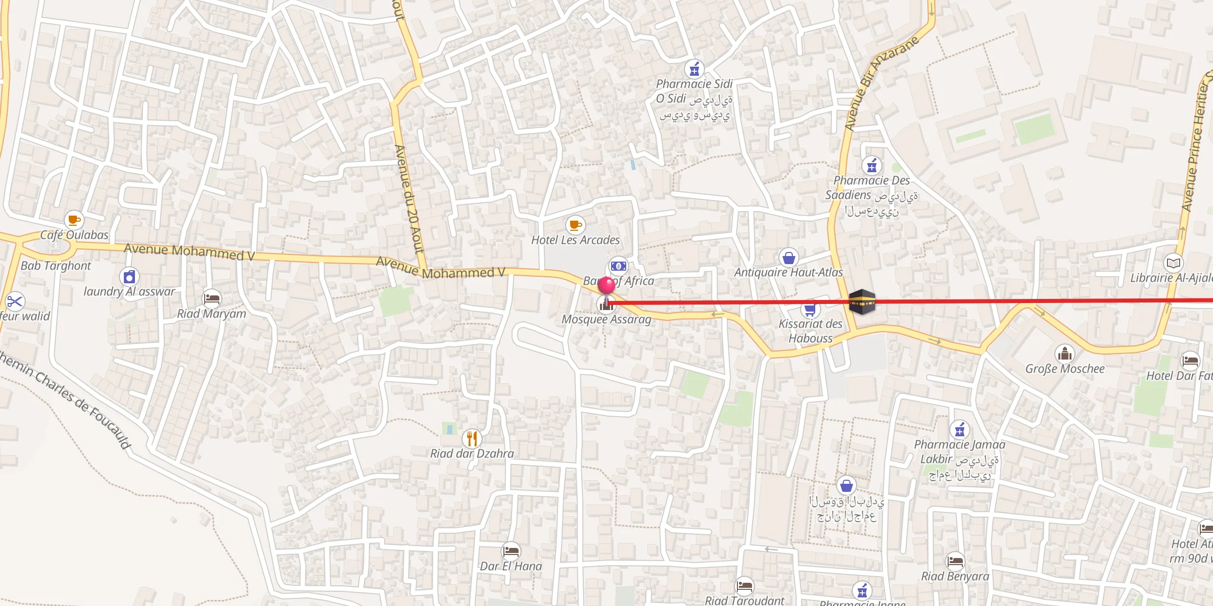 Carte de localisation : Mosquee Assarag