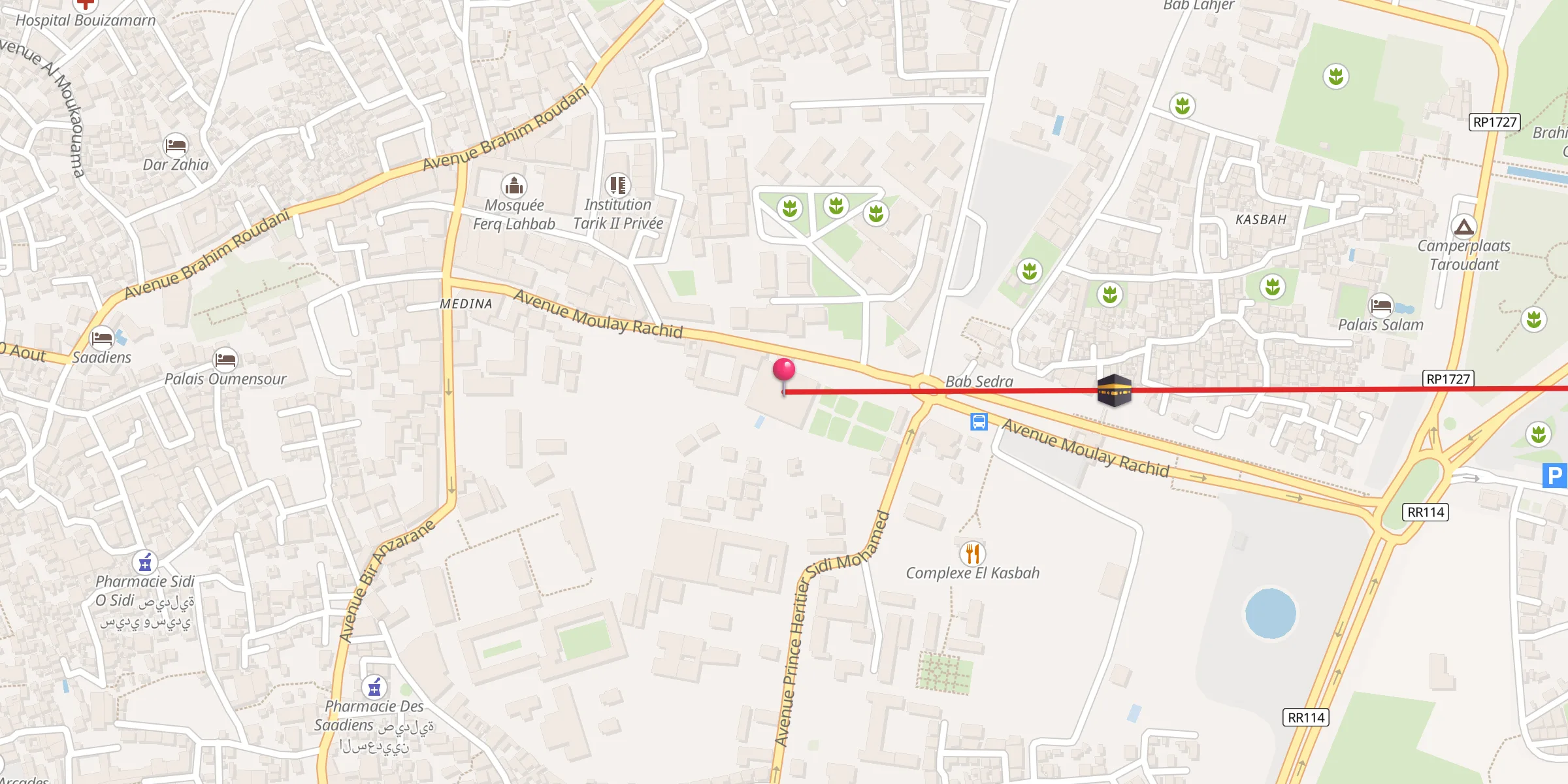 Carte de localisation : Dar Baroud