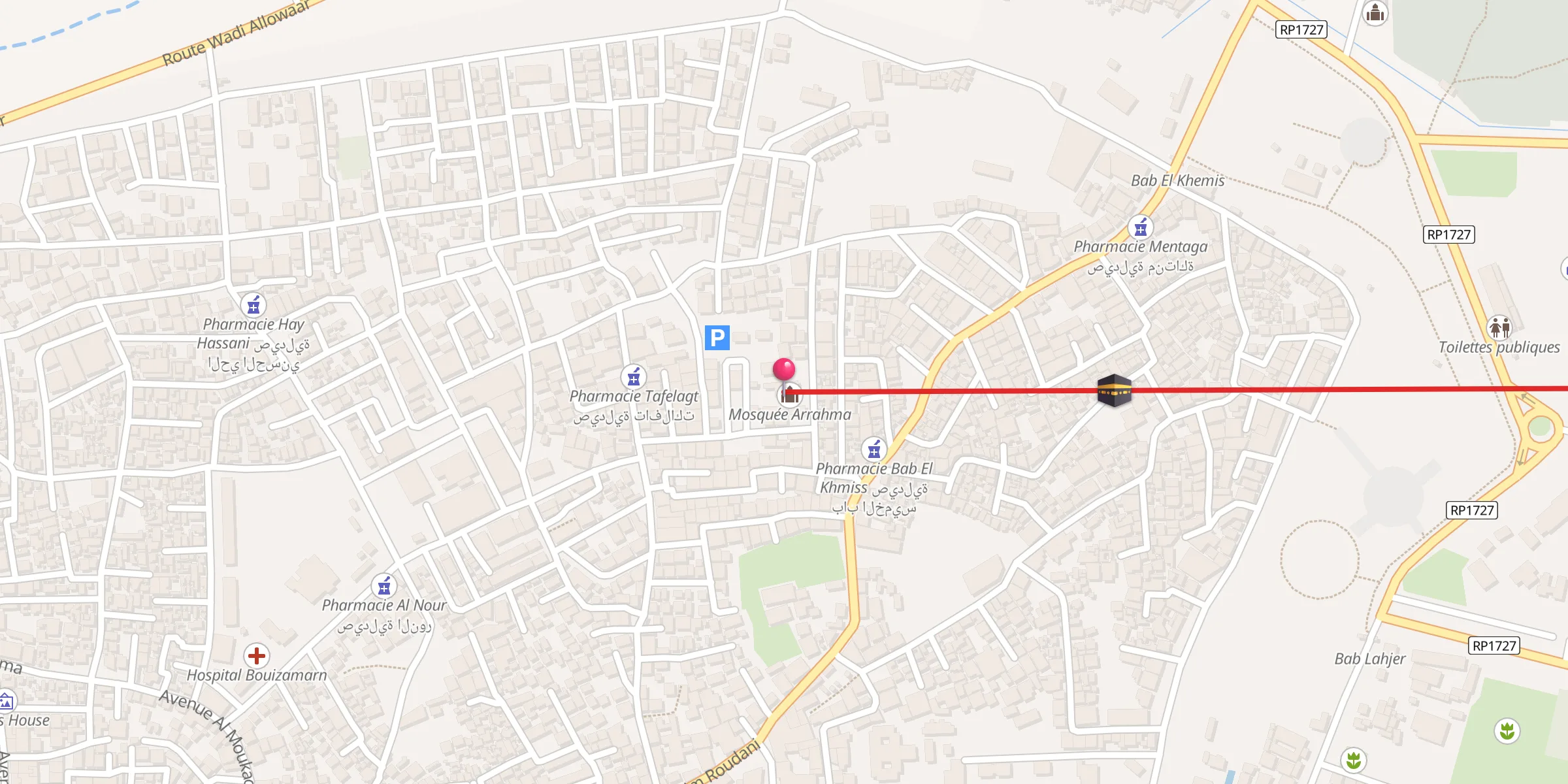 Carte de localisation : Mosquée Arrahma