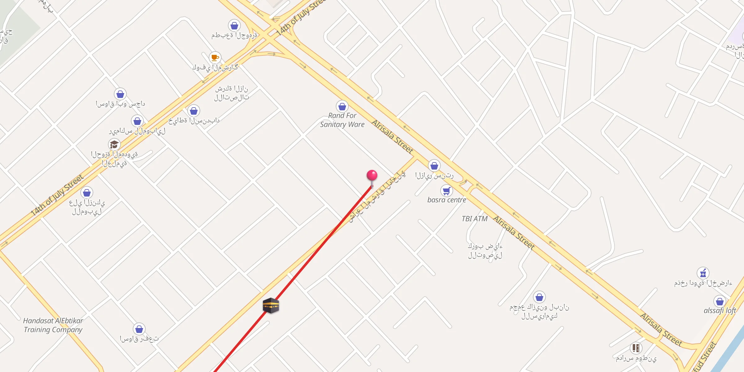 Carte de localisation : جامع علي بن موسى الرضا عليهم السلام