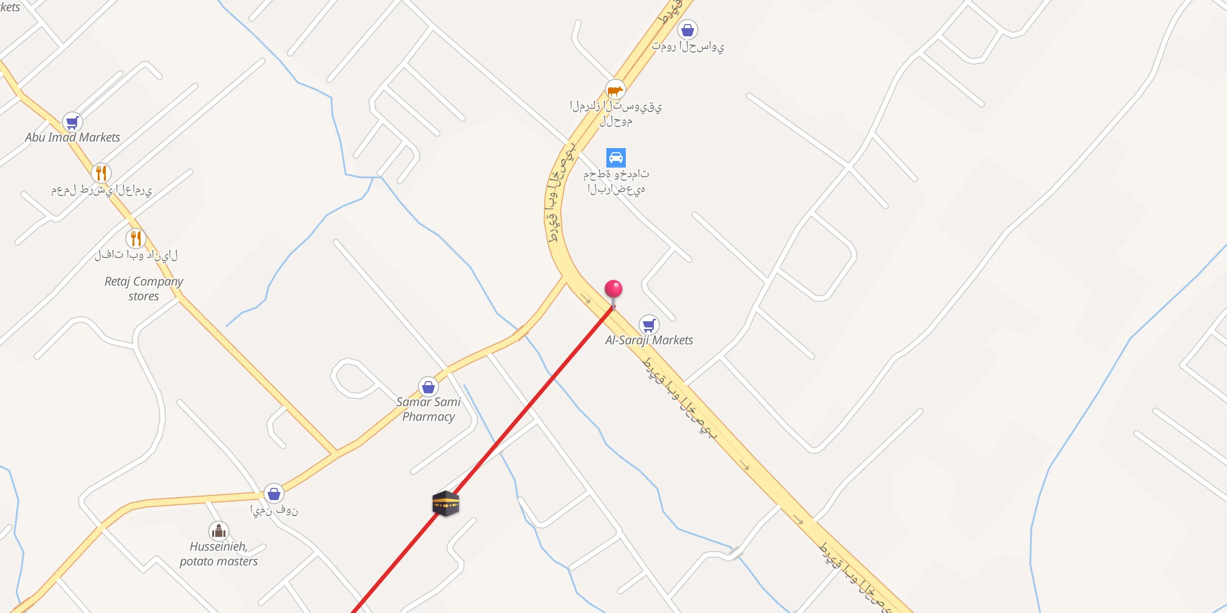 Carte de localisation : جامع السراجي