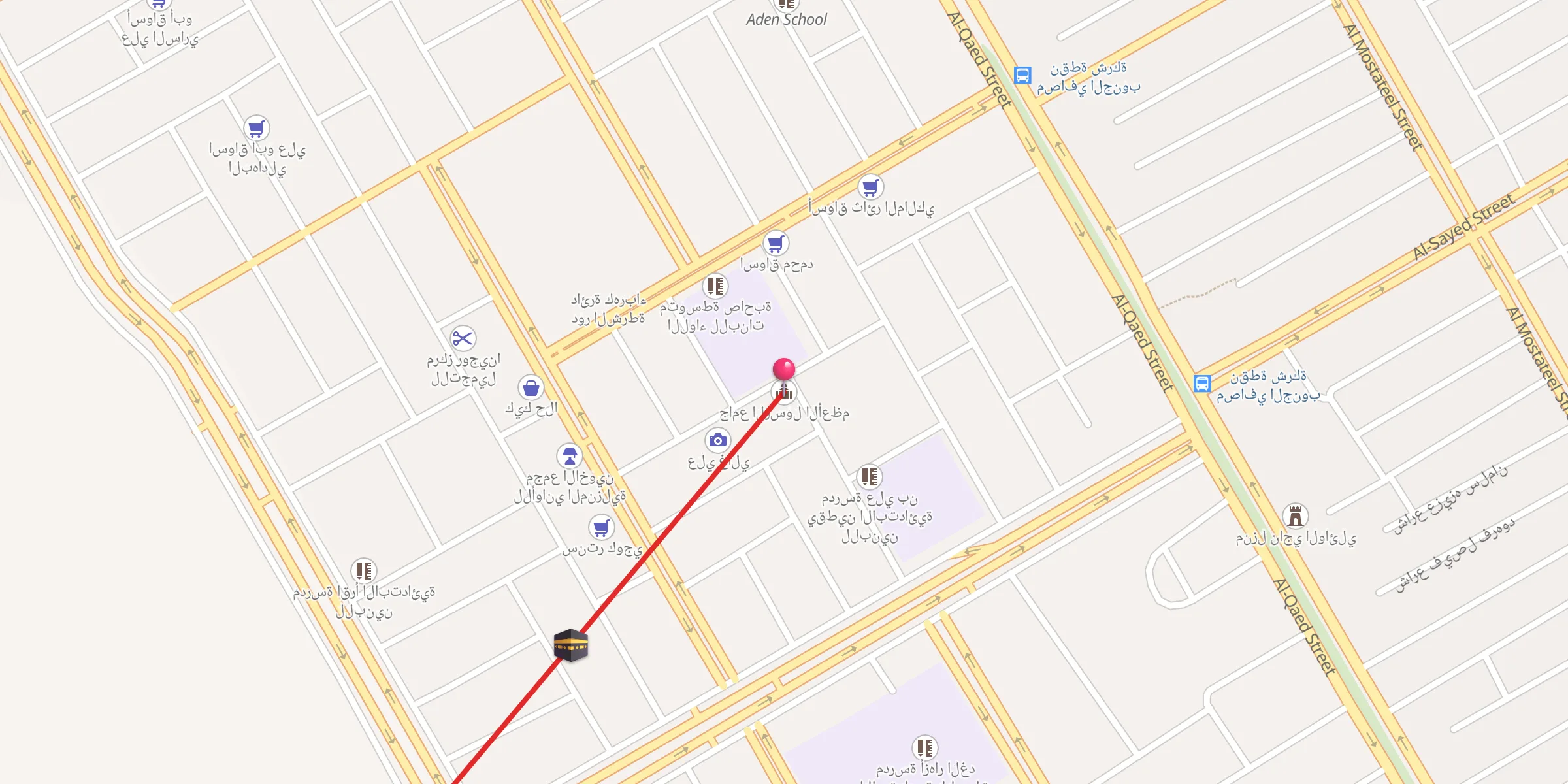 Carte de localisation : جامع الرسول الأعظم