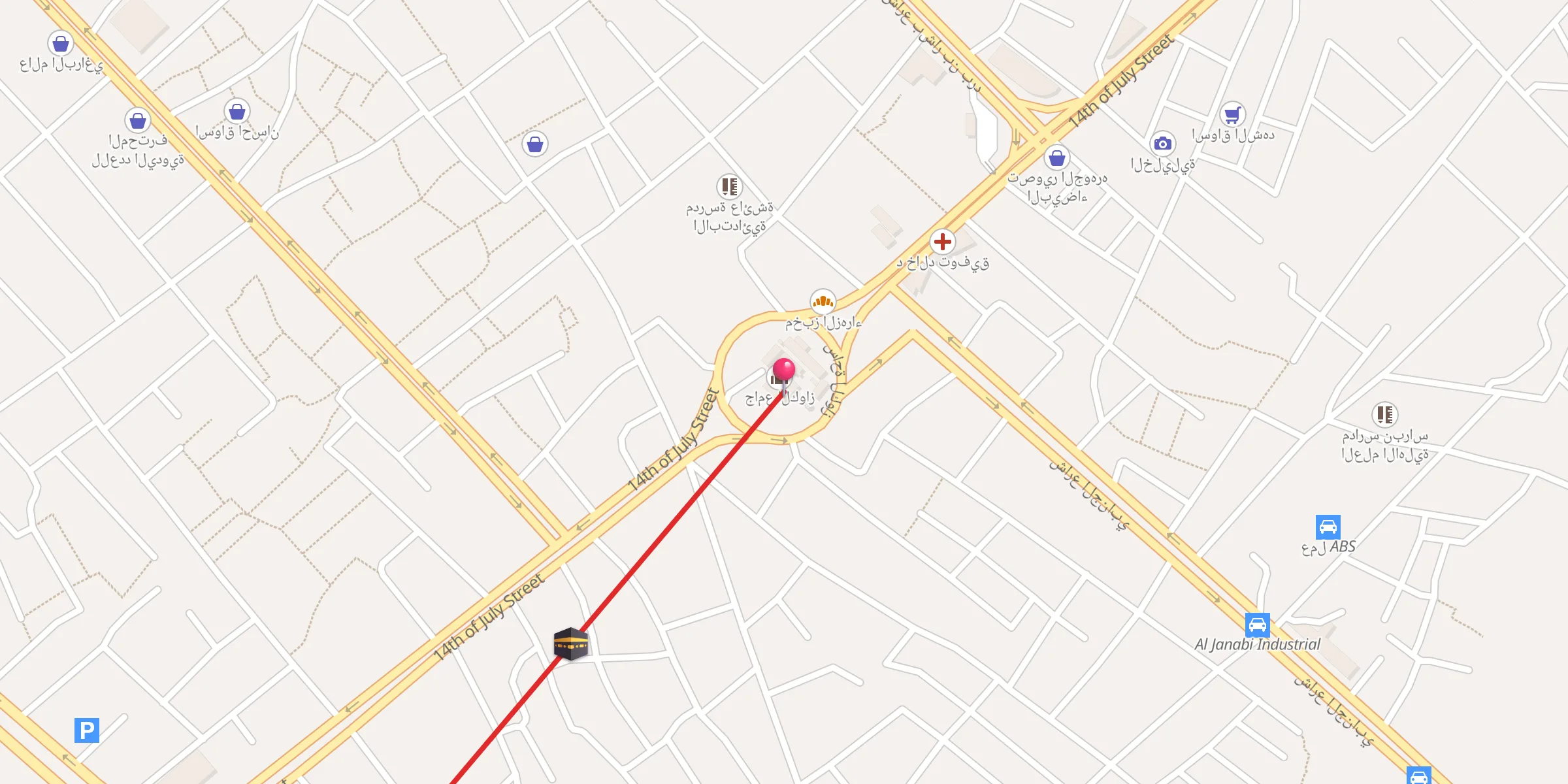 Carte de localisation : جامع الكواز