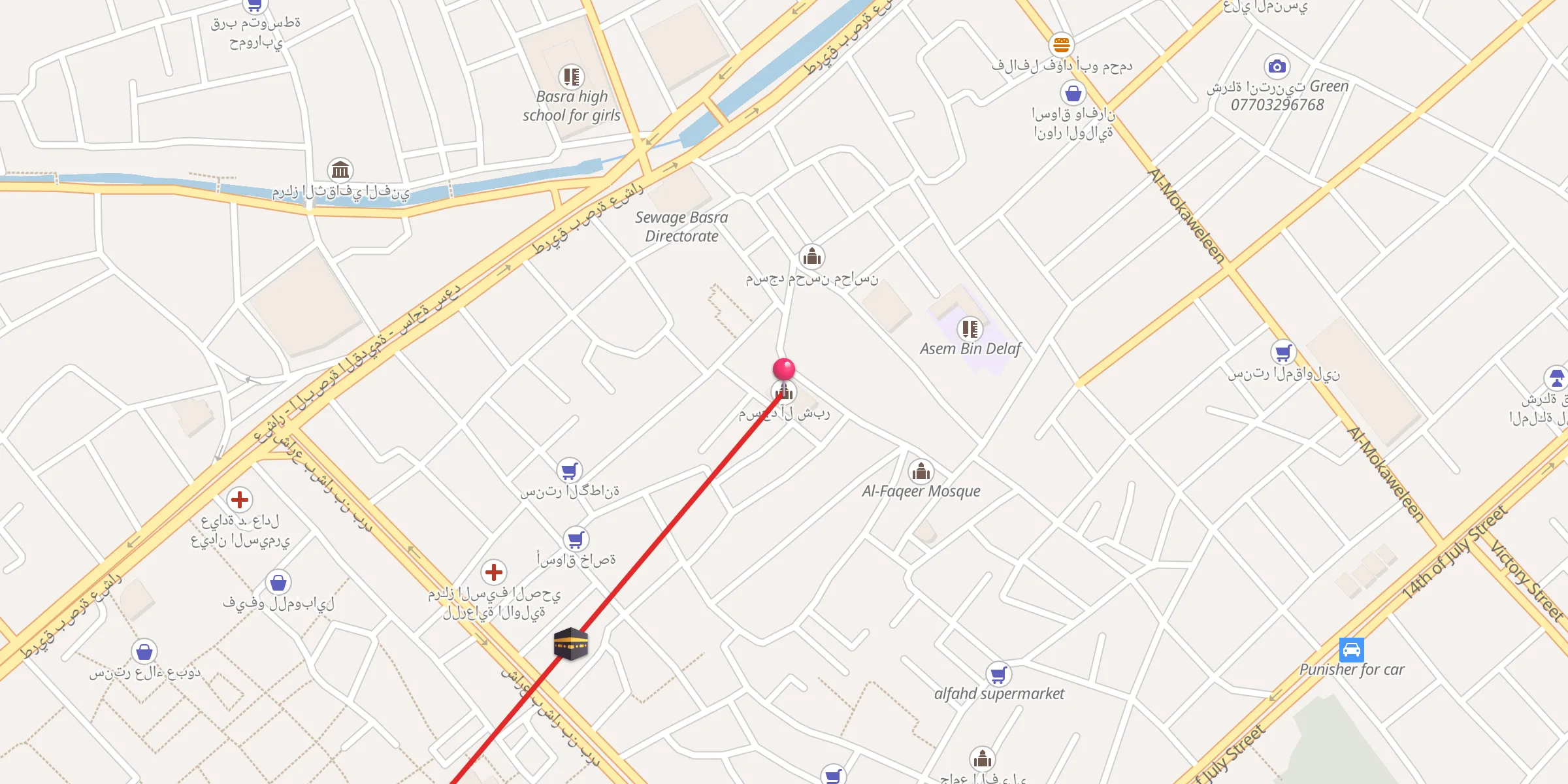 Carte de localisation : مسجد آل شبر