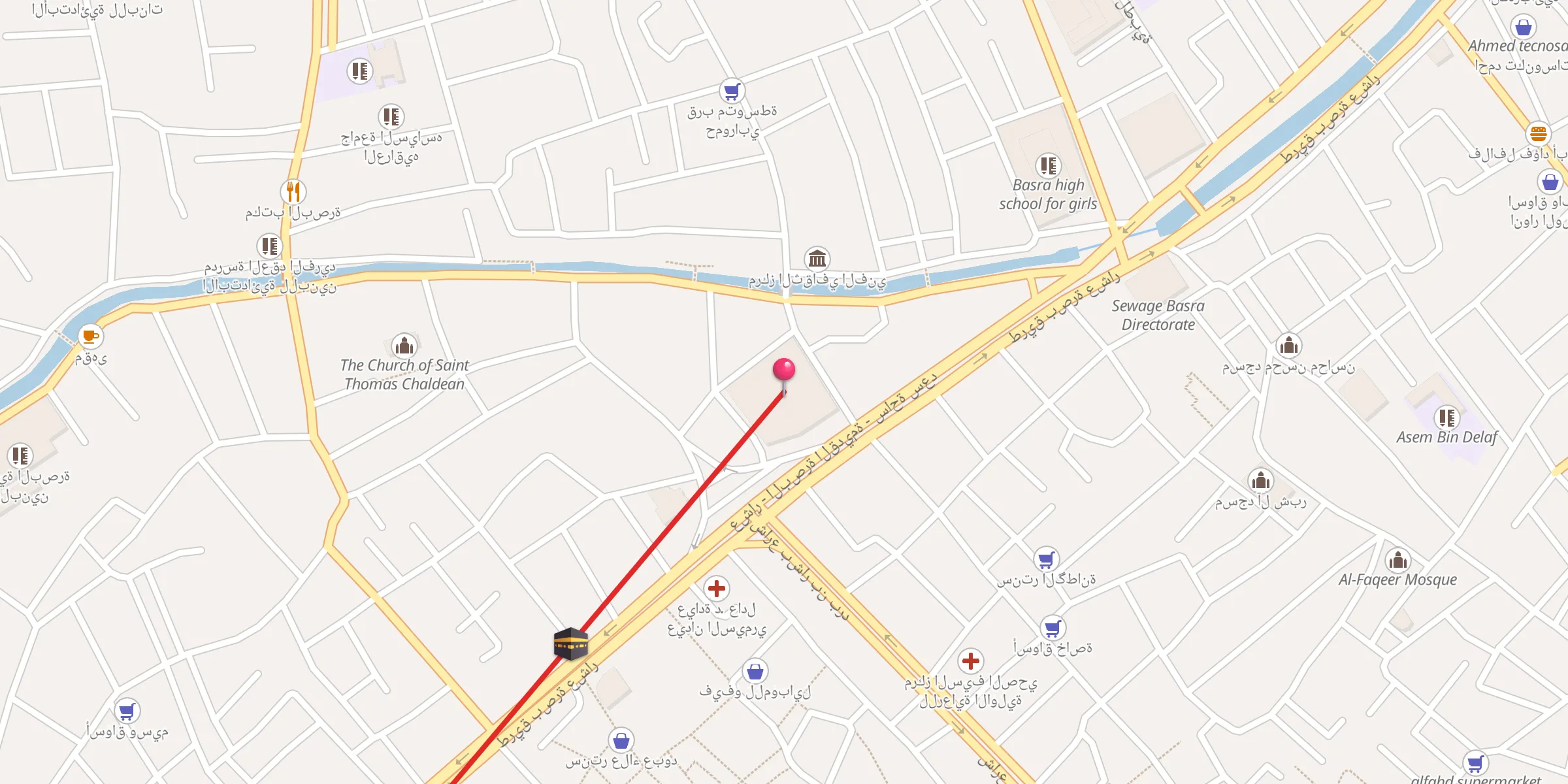 Carte de localisation : جامع الشهيد يوسف الحسان