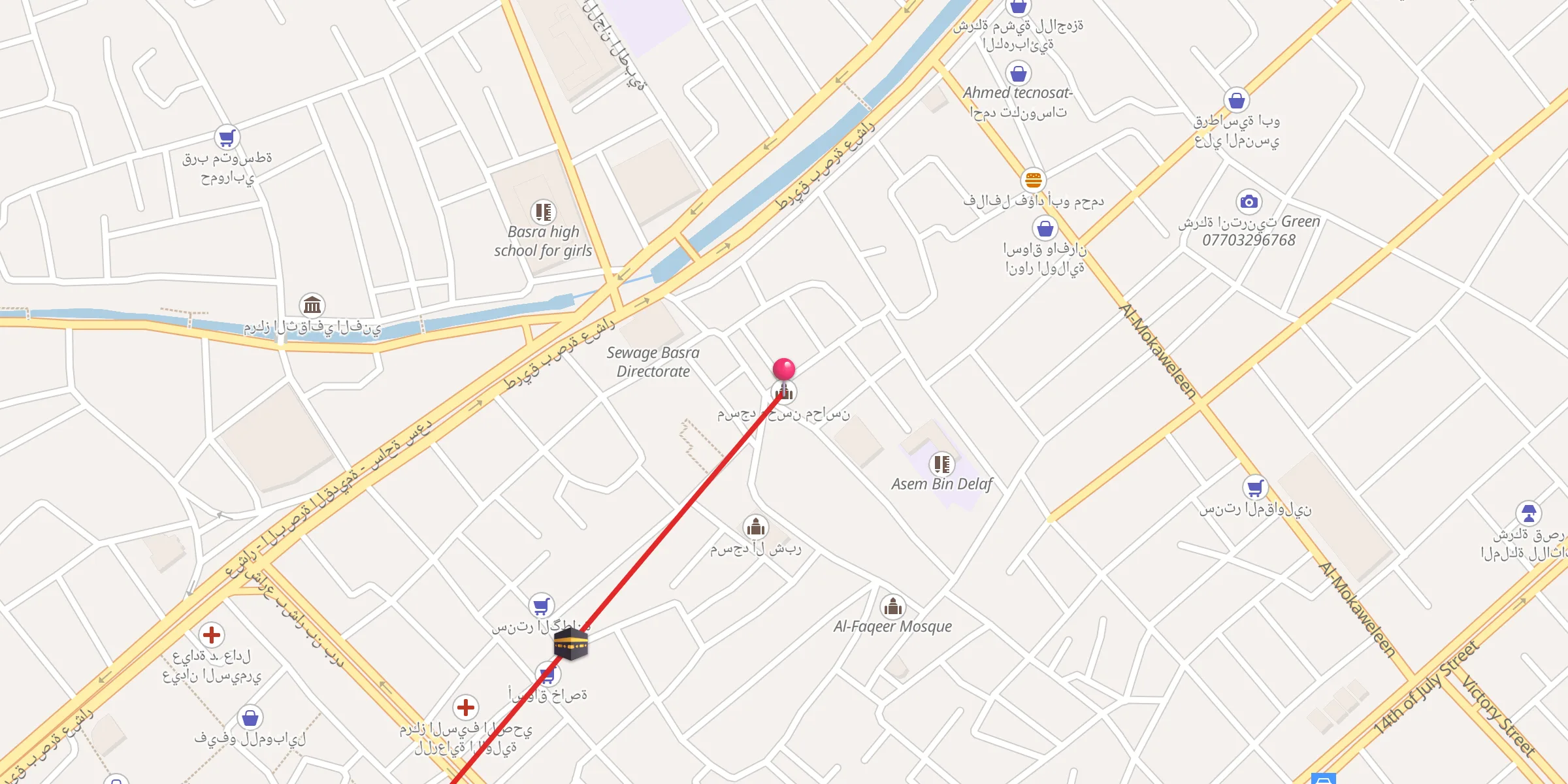Carte de localisation : مسجد محسن محاسن