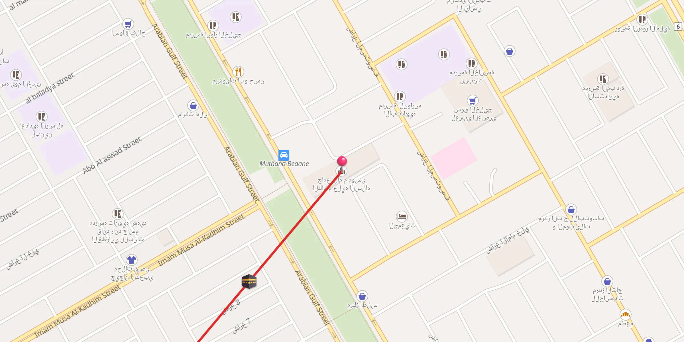 Carte de localisation : جامع الأمام موسى الكاظم عليه السلام