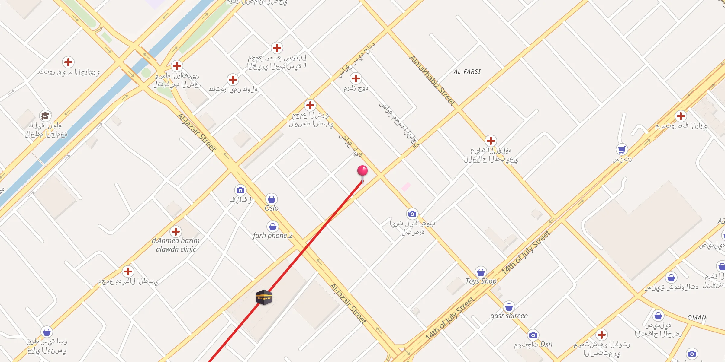 Carte de localisation : جامع الجزائر