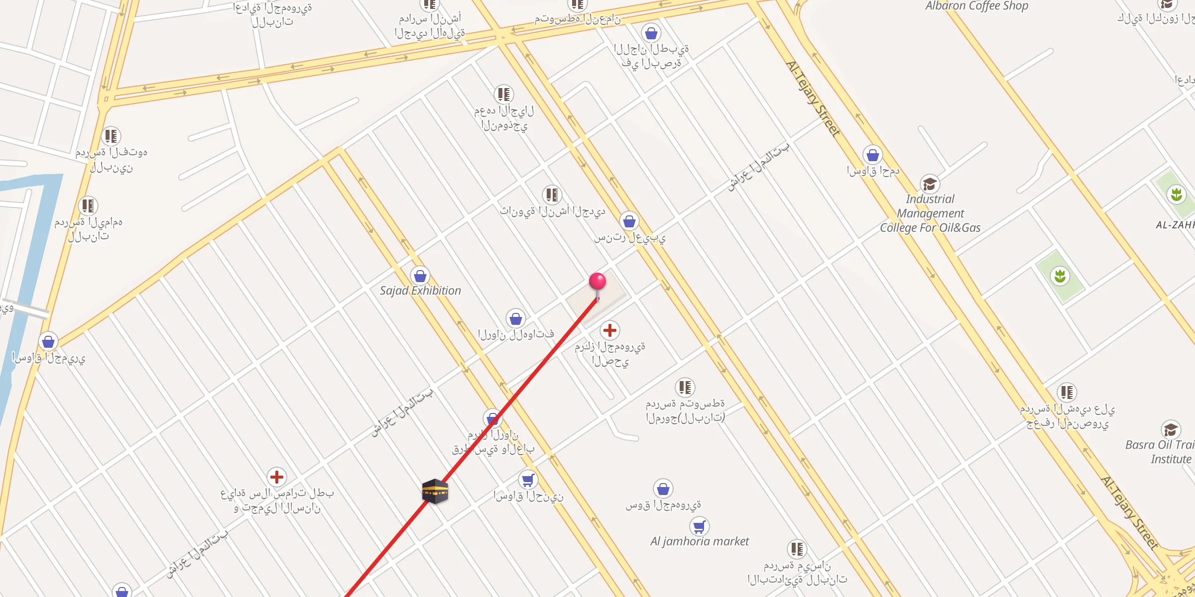 Carte de localisation : جامع الجمهورية