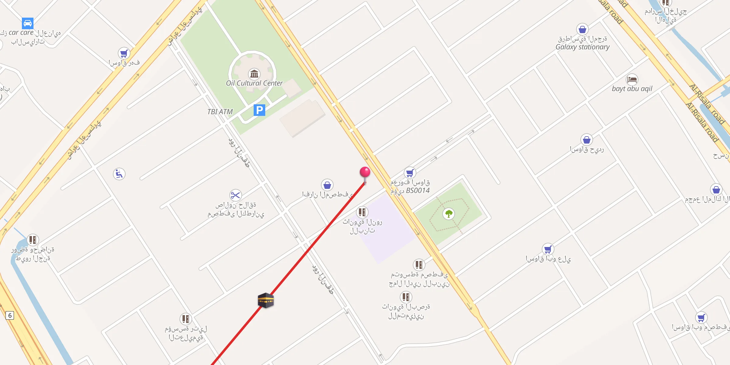 Carte de localisation : جامع دور النفط
