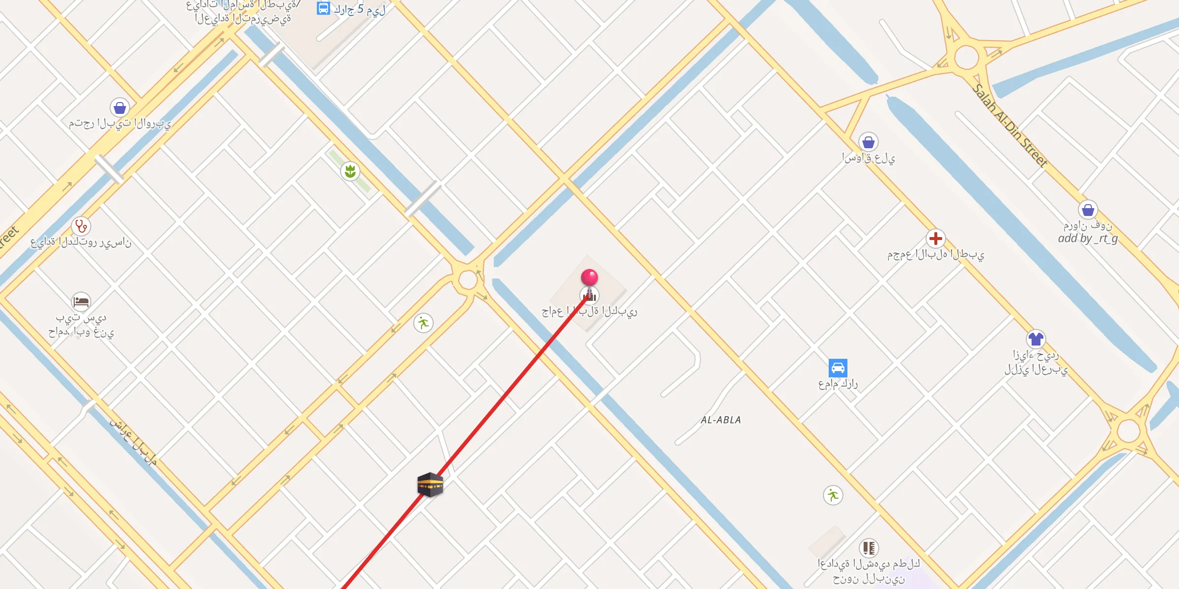 Carte de localisation : جامع الابلة الكبير