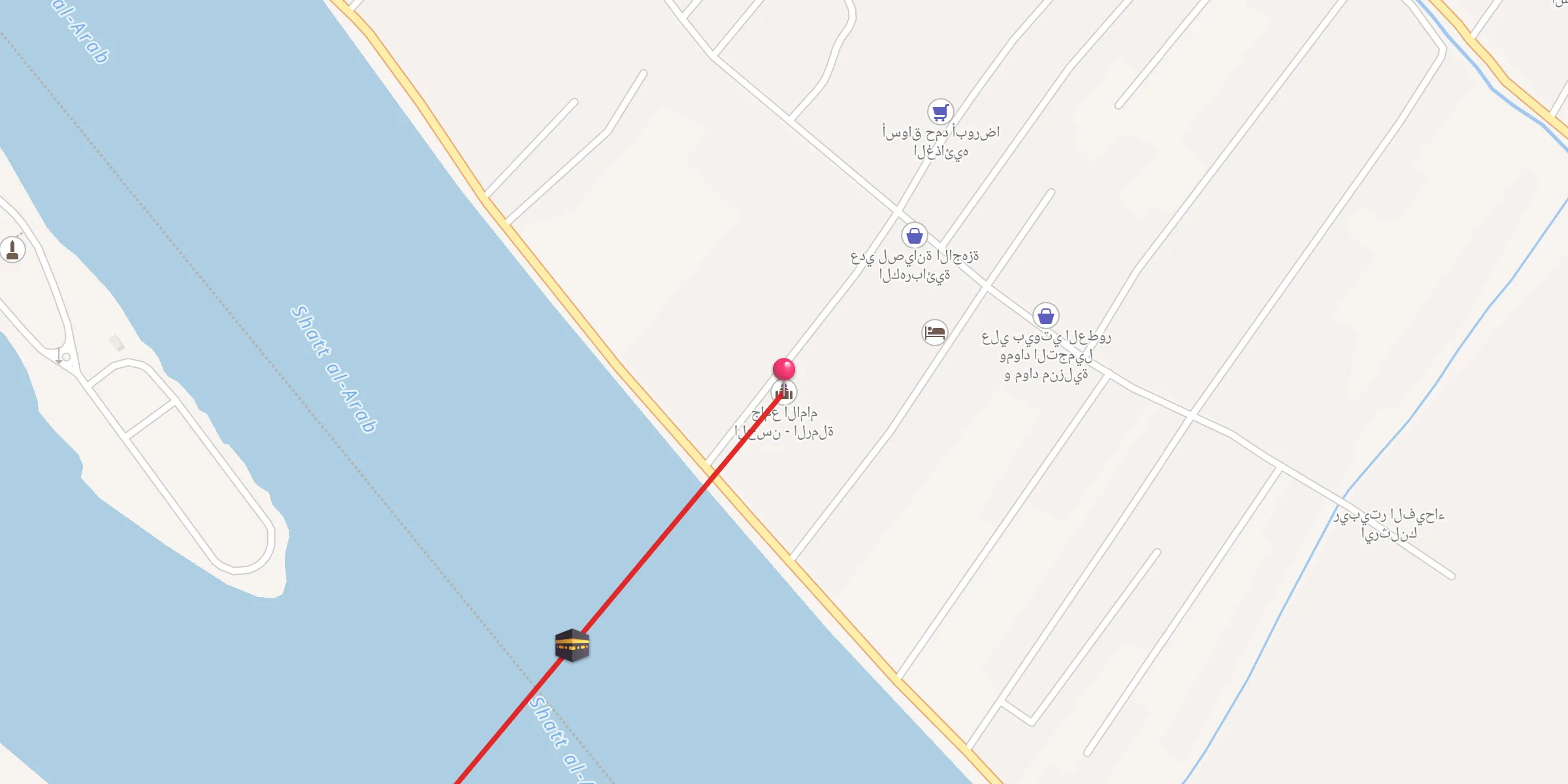 Carte de localisation : جامع الامام الحسن - الرملة