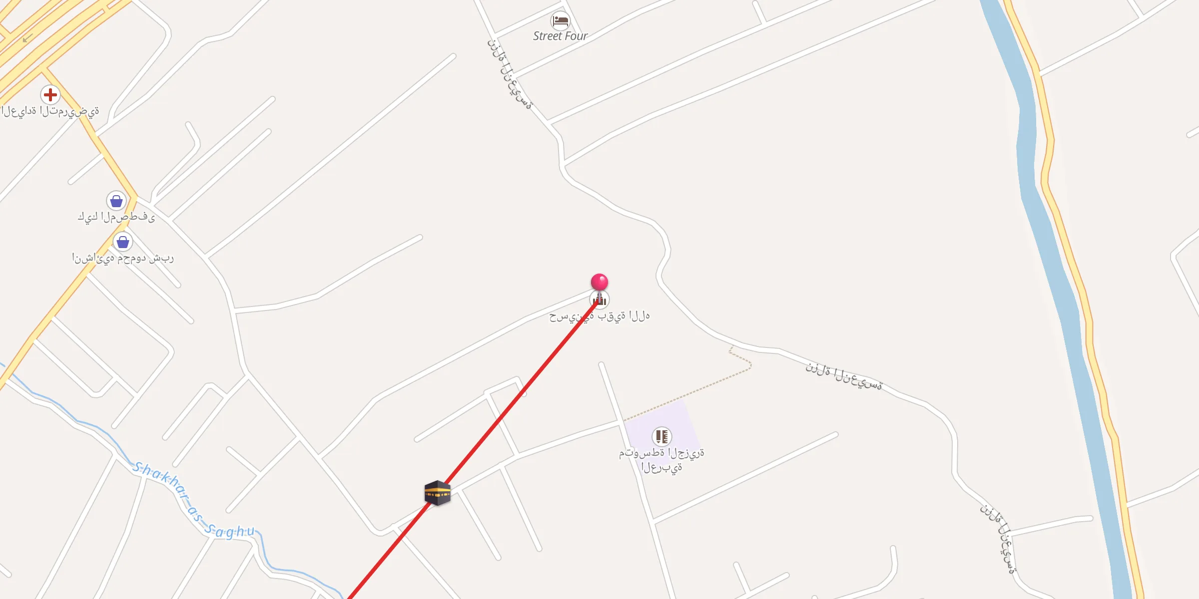 Carte de localisation : حسينية بقية الله
