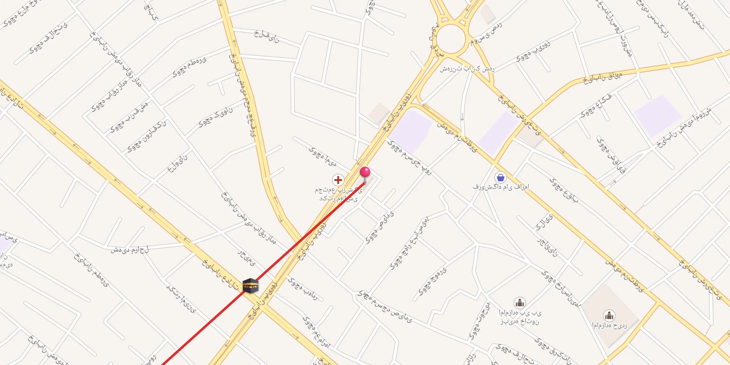 Carte de localisation : مسجد شهید پیروز