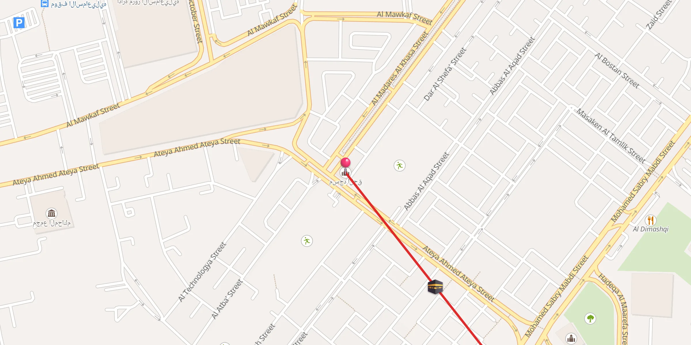 Carte de localisation : مسجد الحق